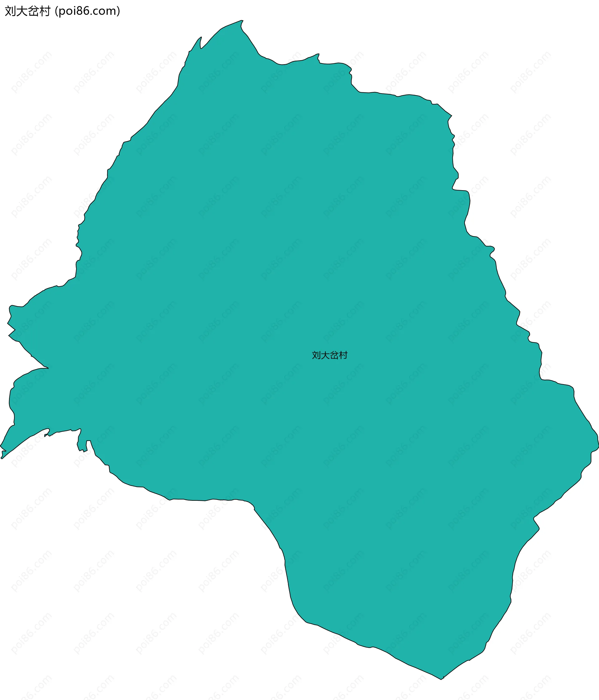 刘大岔村边界地图