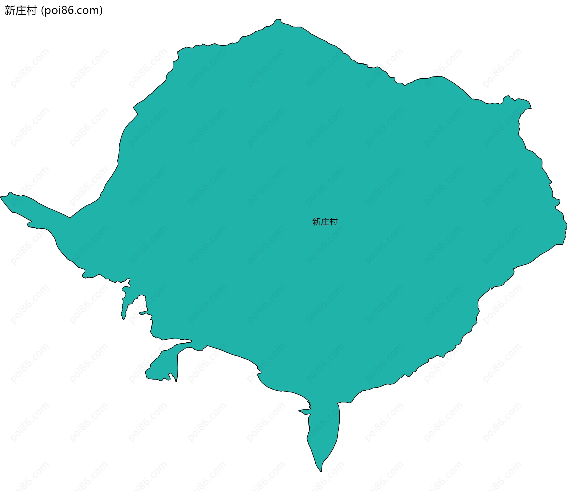 新庄村边界地图