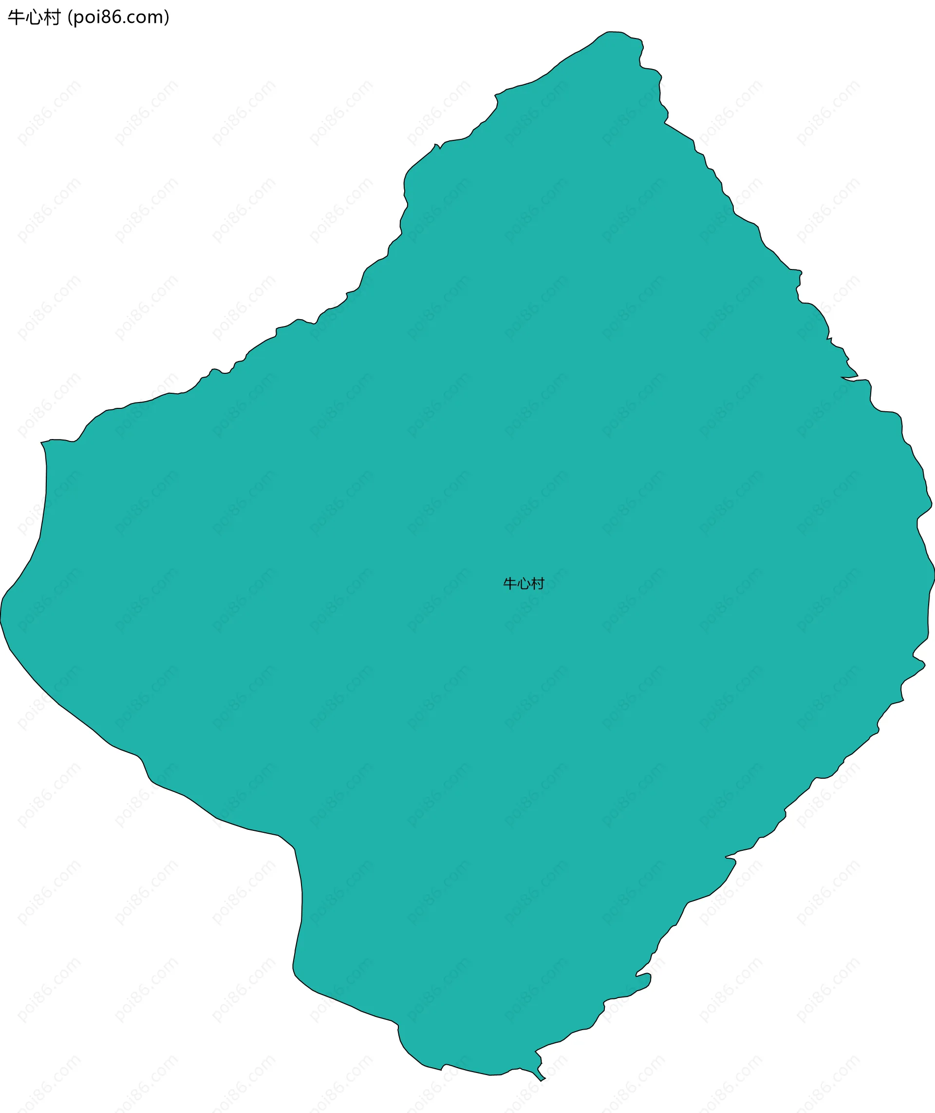 牛心村边界地图
