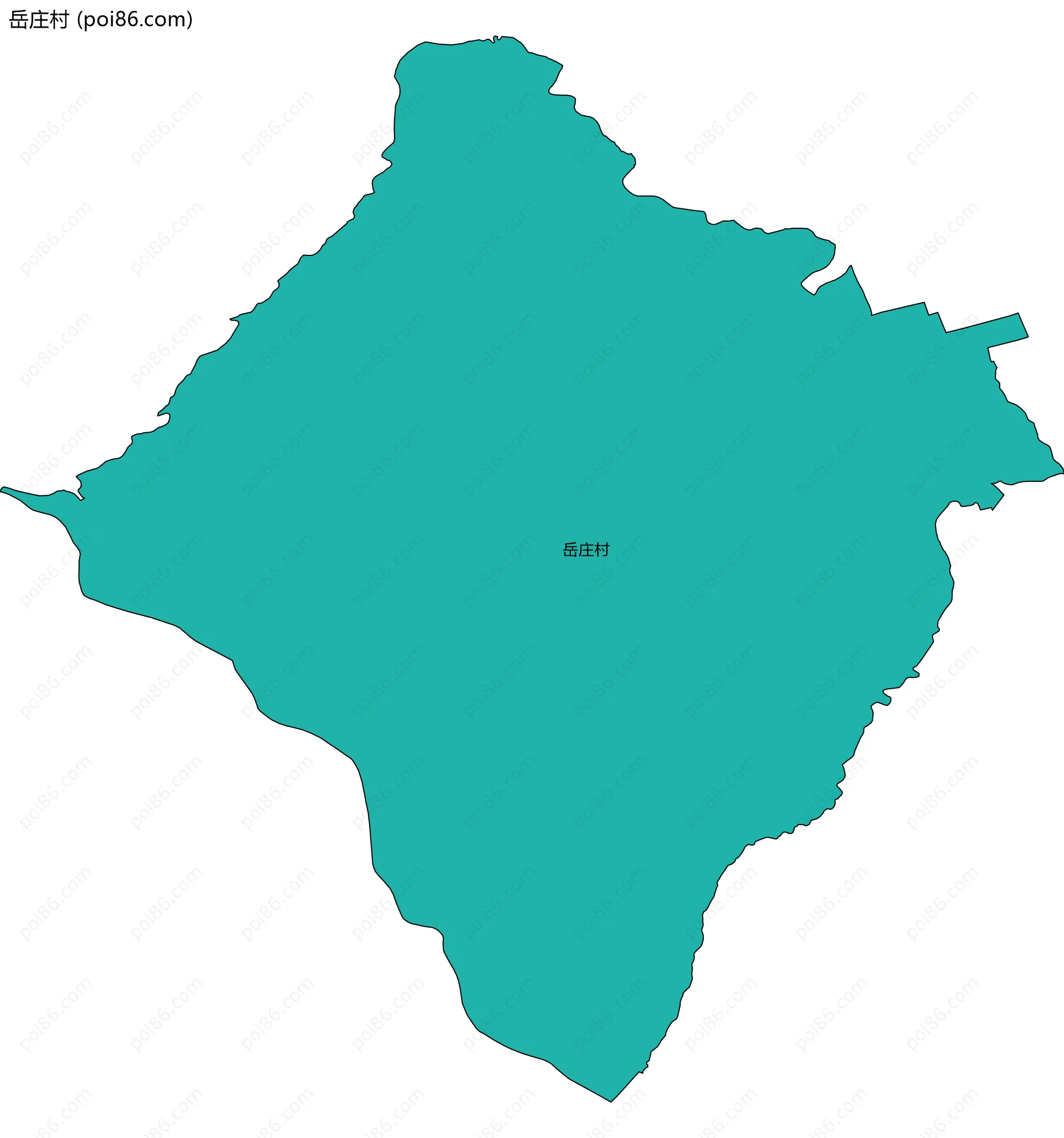 岳庄村边界地图