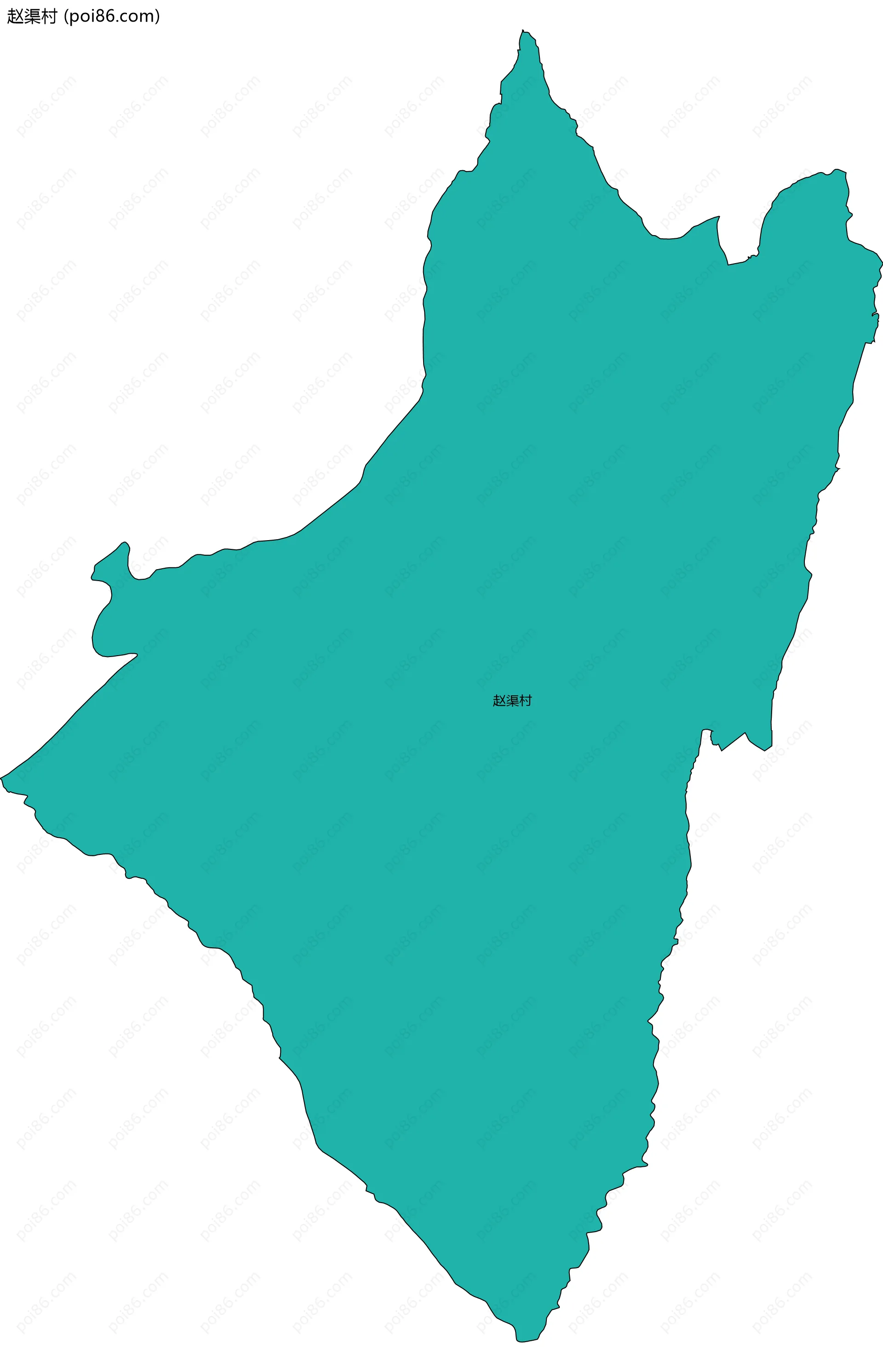 赵渠村边界地图