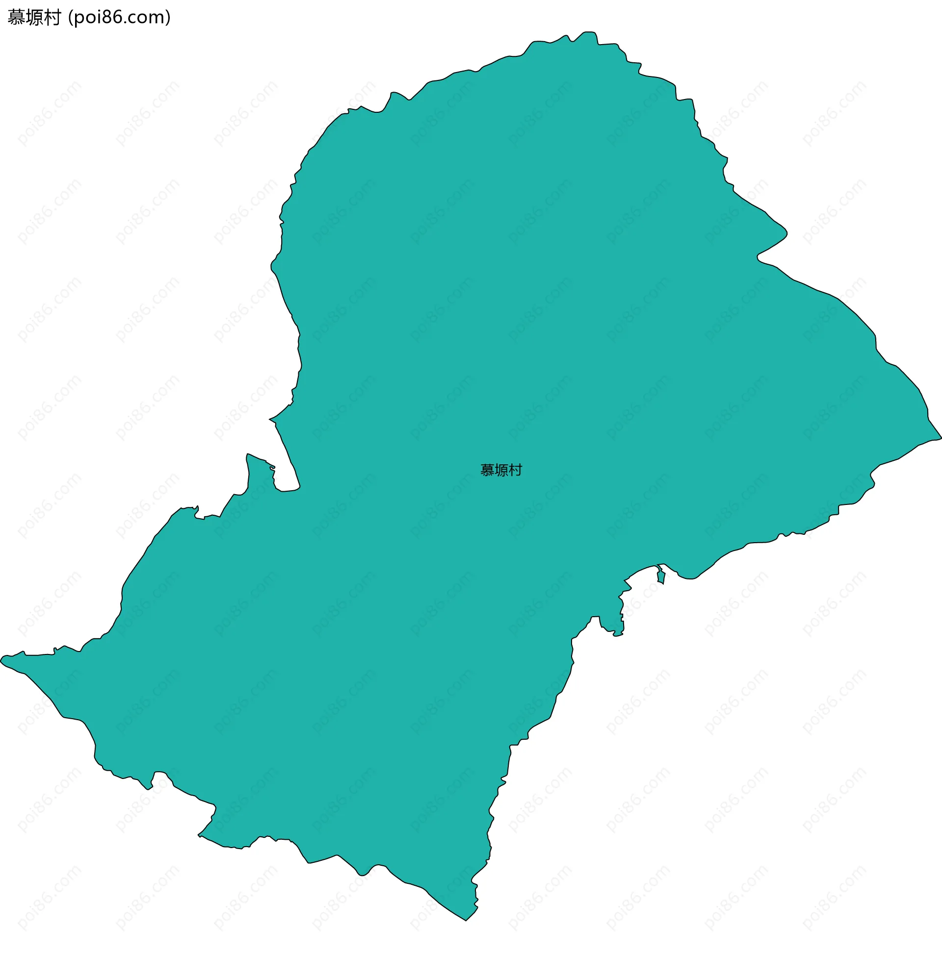 慕塬村边界地图