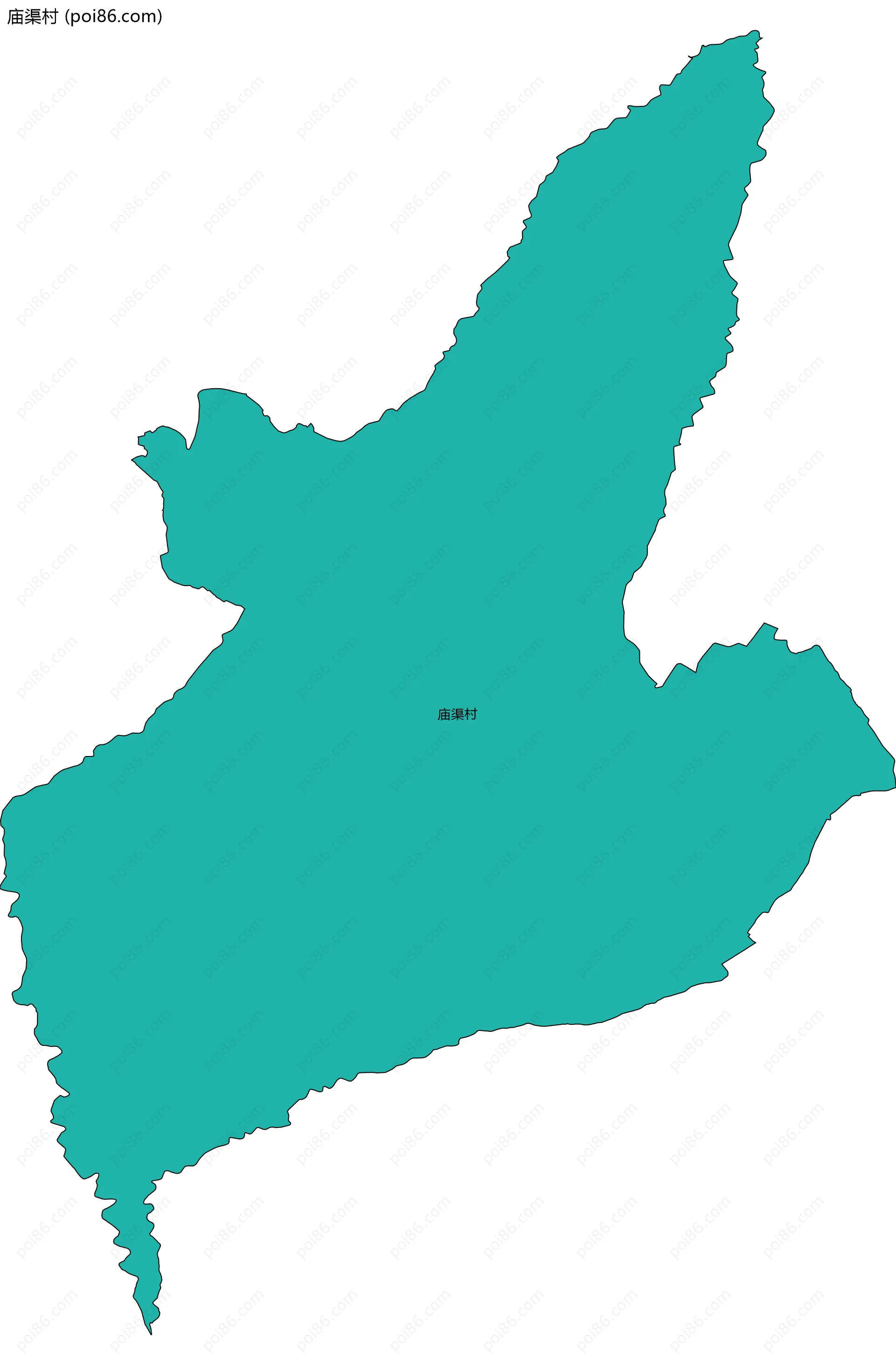 庙渠村边界地图