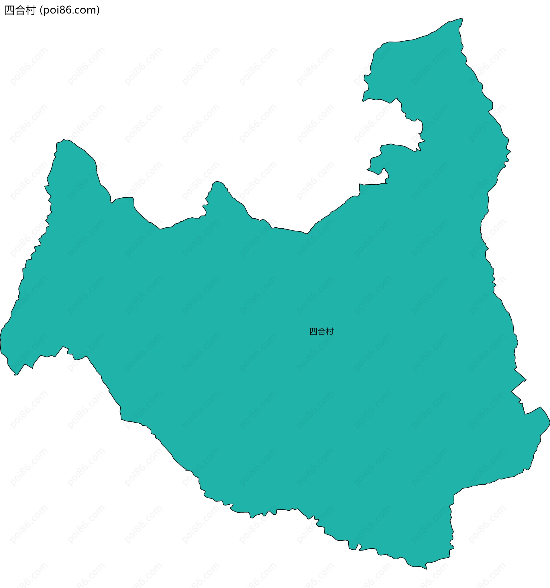 四合村边界地图