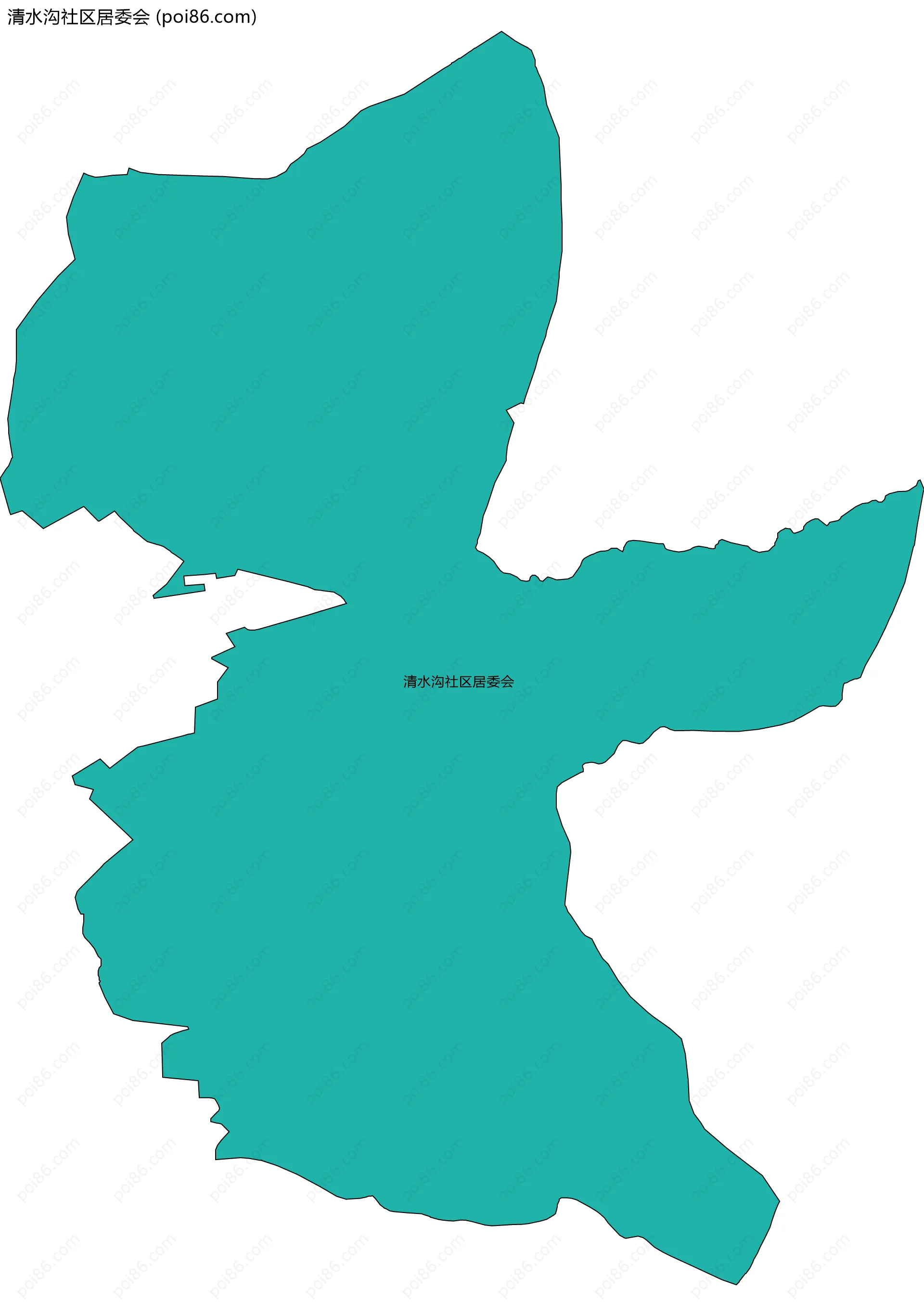 清水沟社区居委会边界地图
