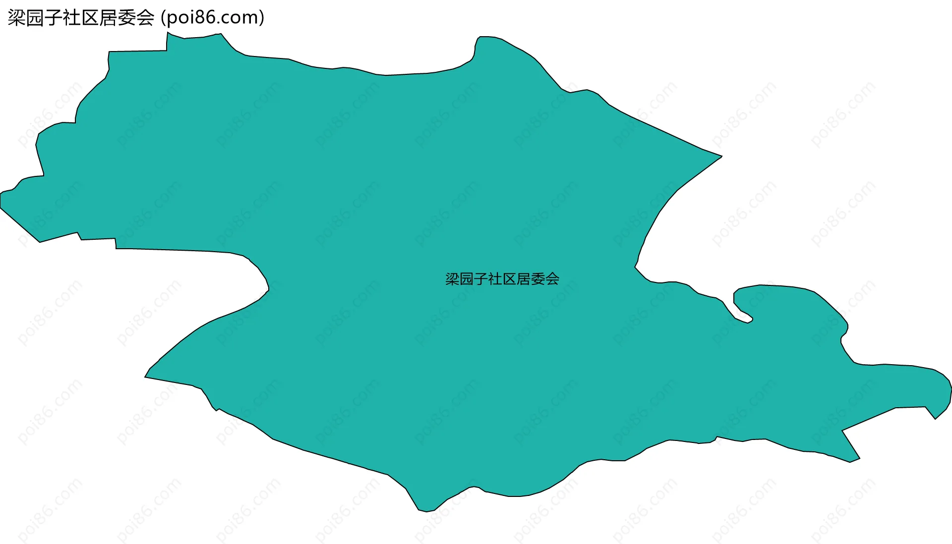 梁园子社区居委会边界地图