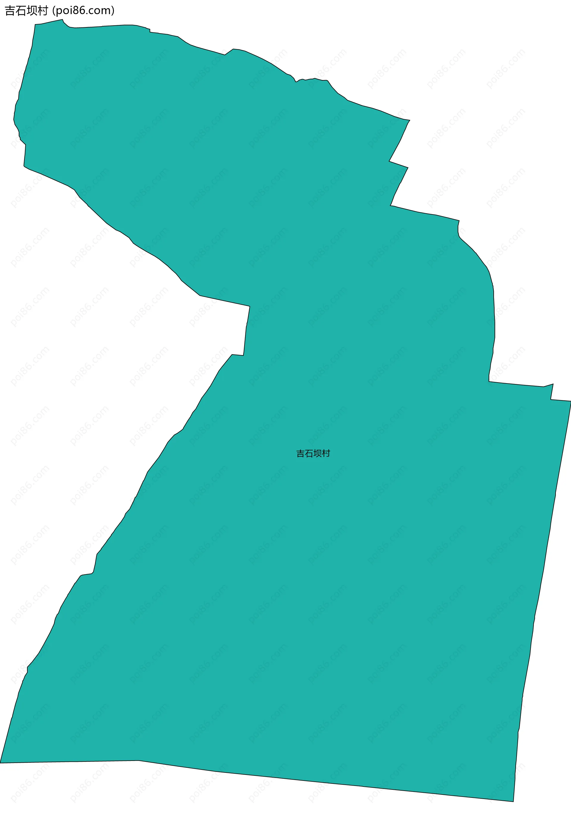 吉石坝村边界地图
