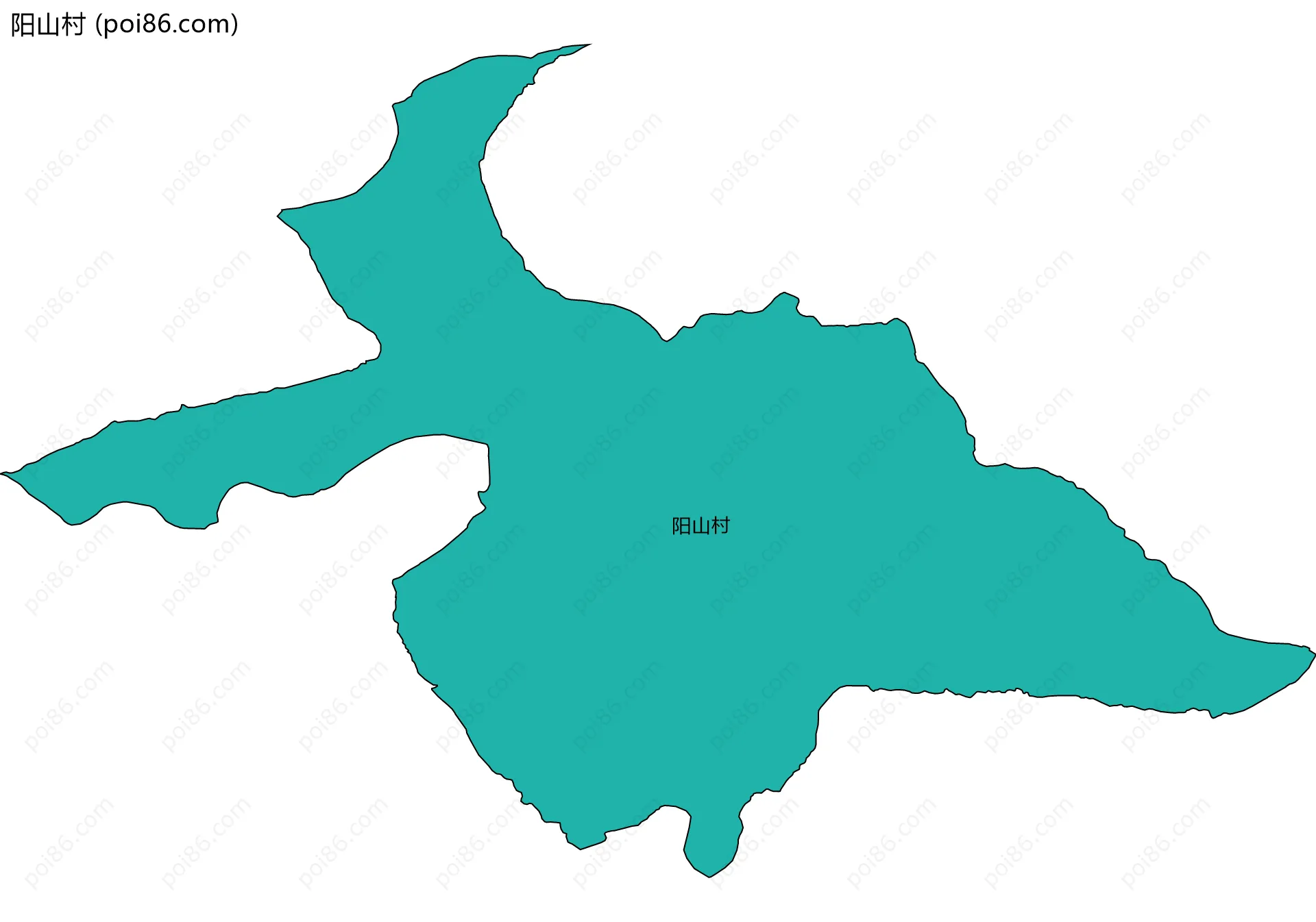 阳山村边界地图