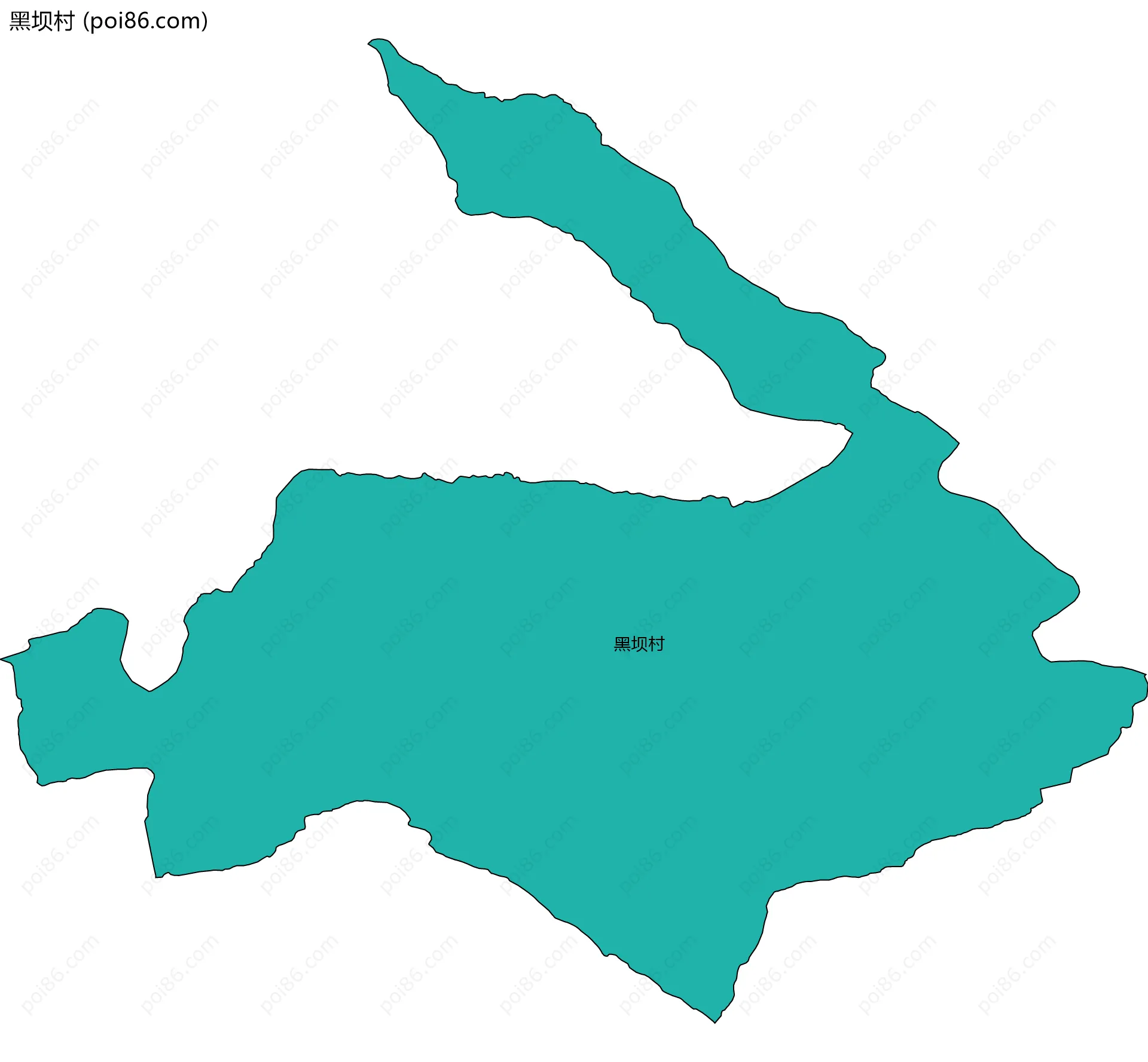 黑坝村边界地图
