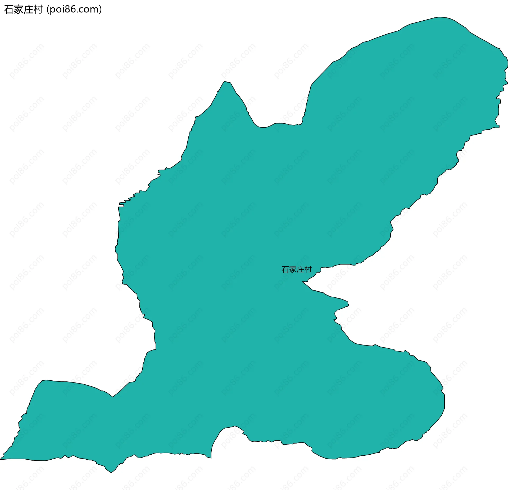 石家庄村边界地图
