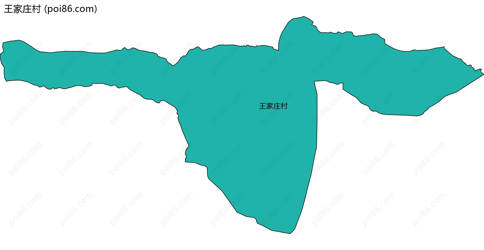 王家庄村边界地图