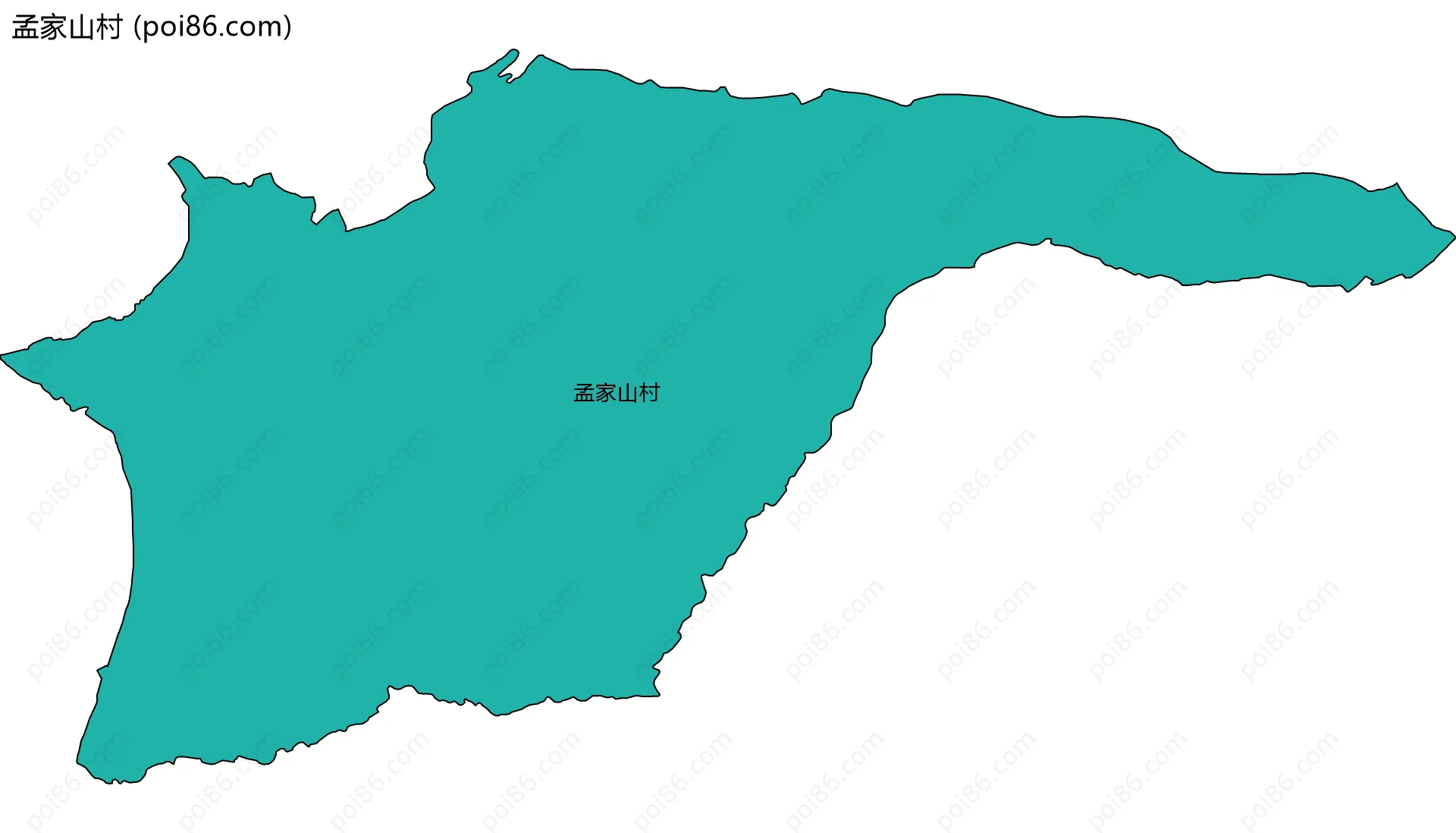 孟家山村边界地图