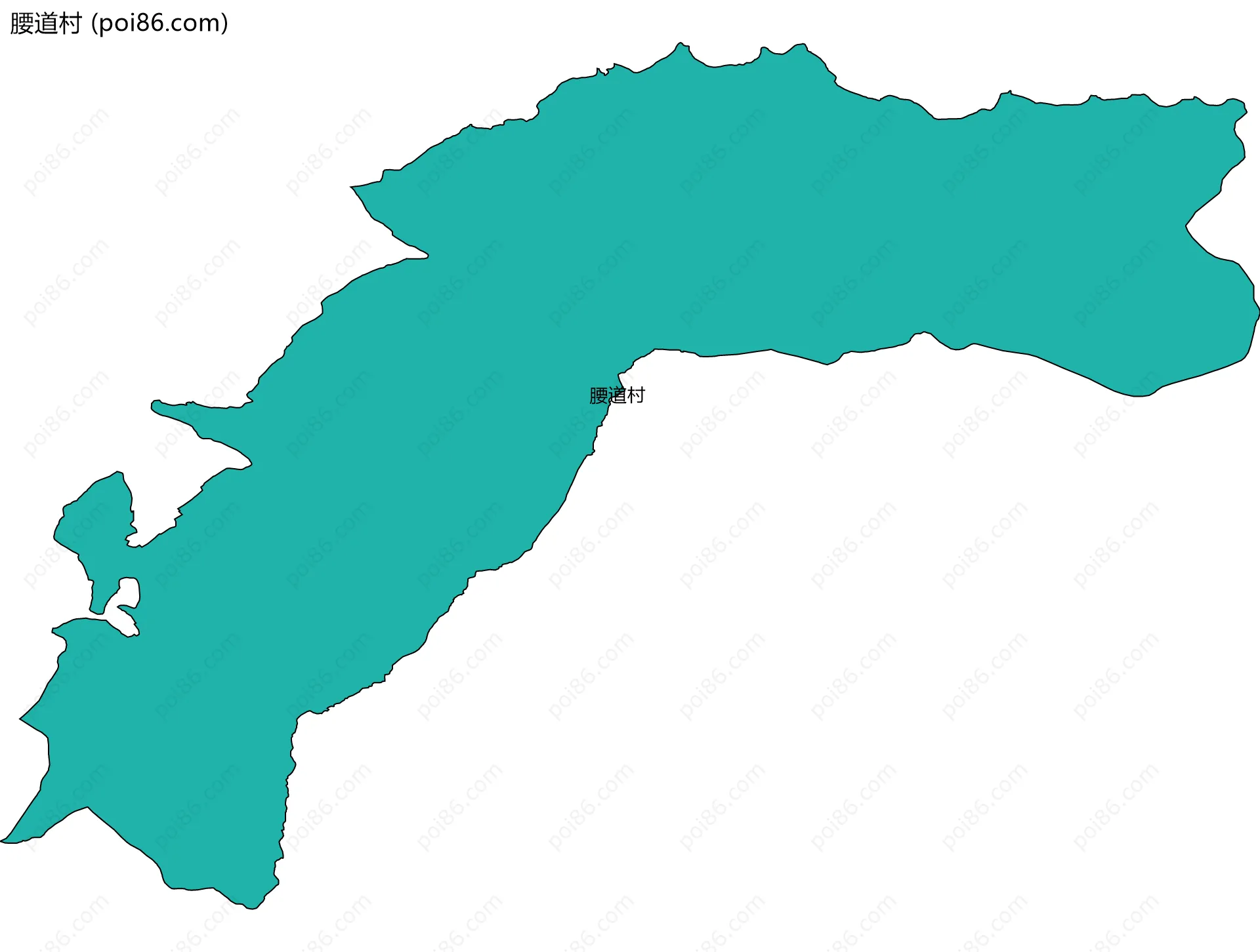 腰道村边界地图