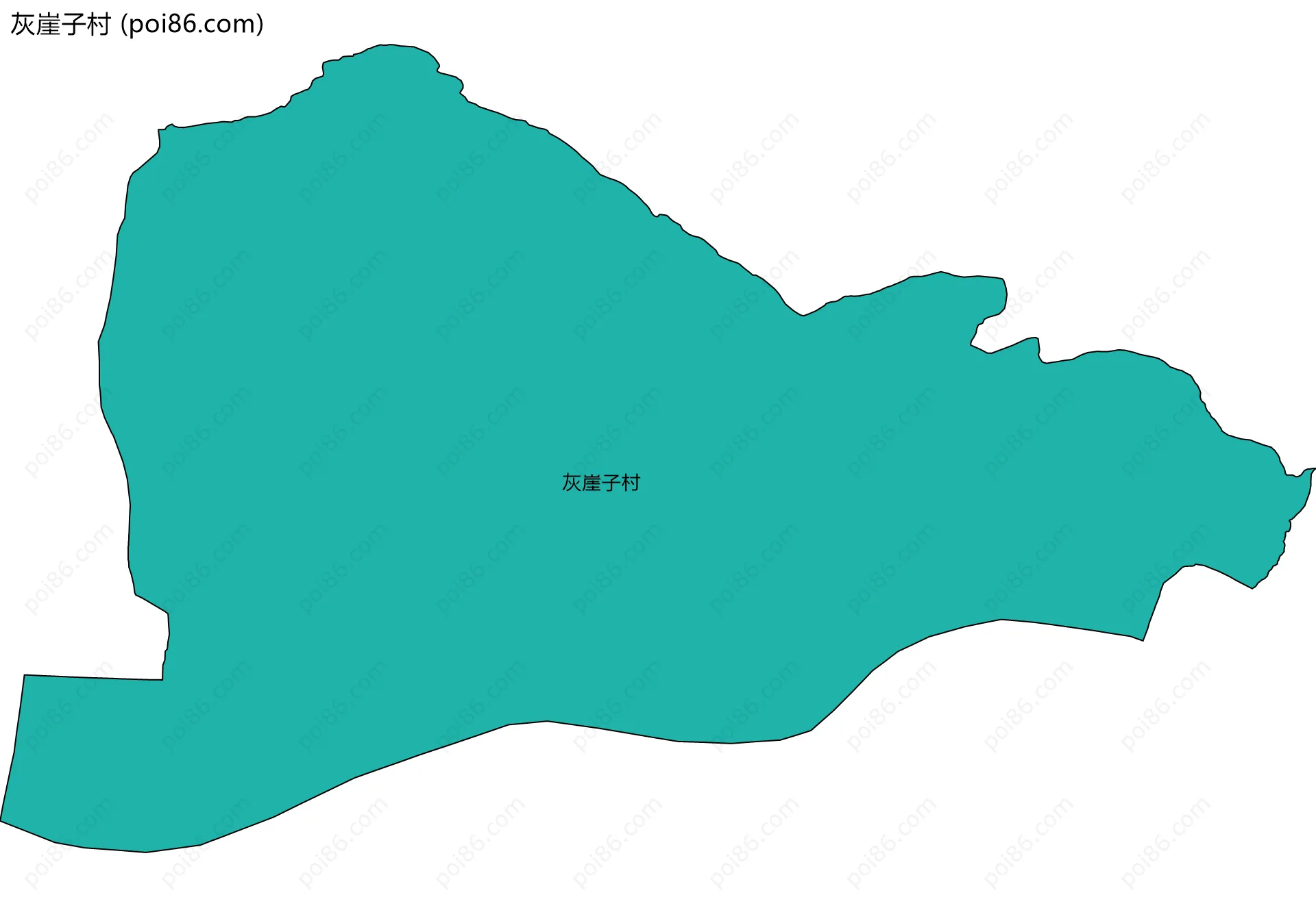 灰崖子村边界地图