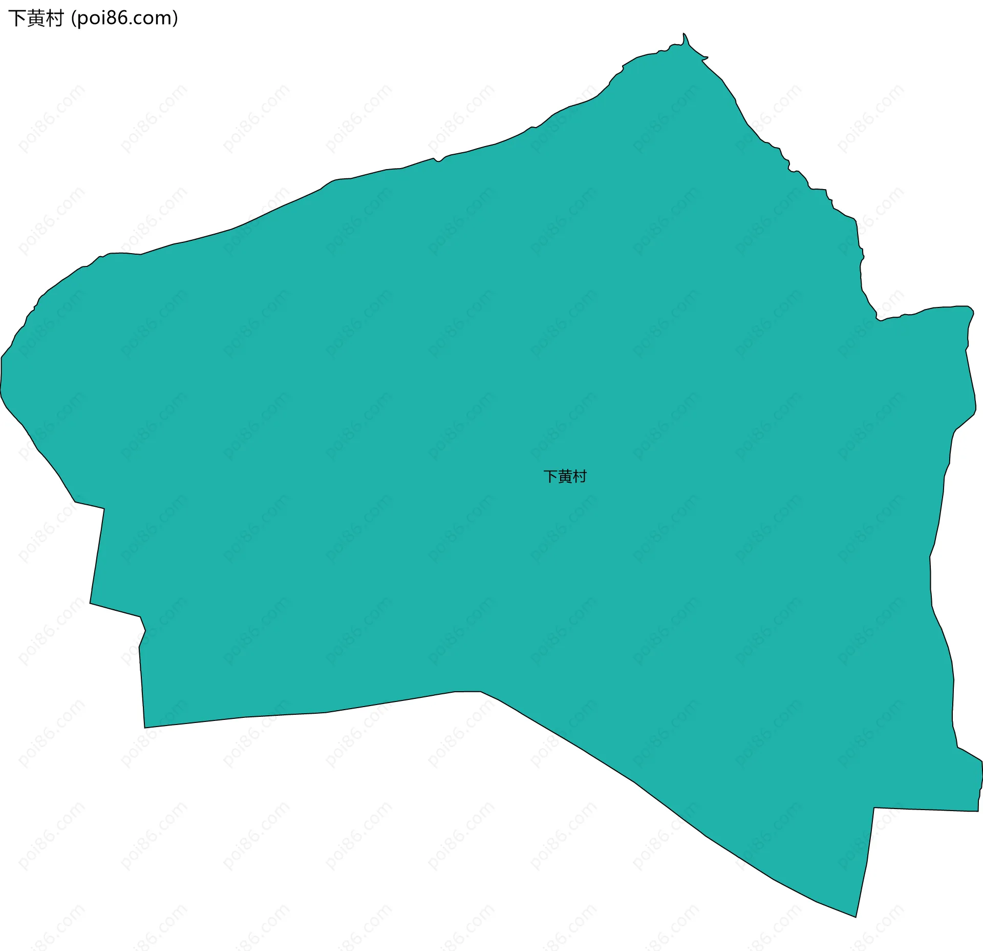 下黄村边界地图