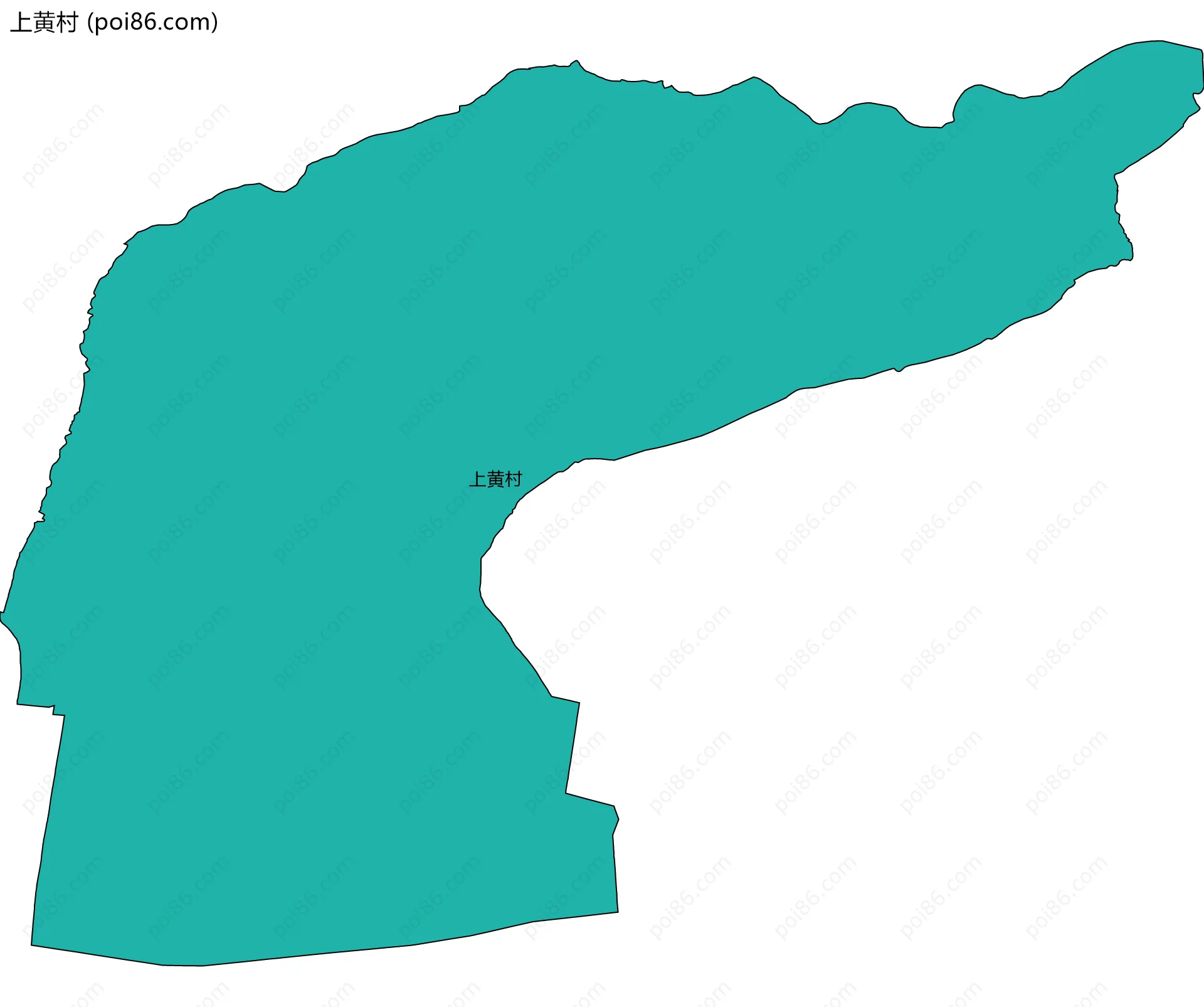 上黄村边界地图