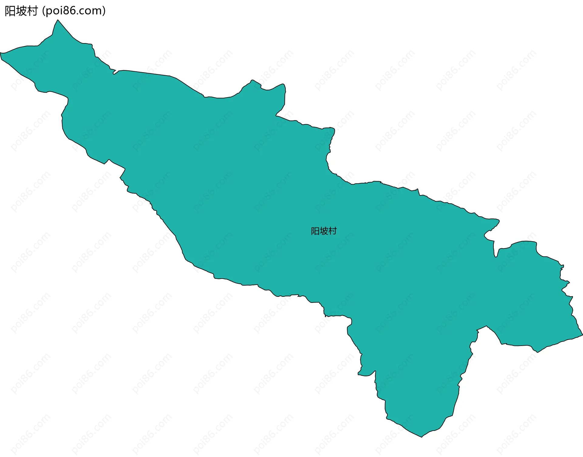 阳坡村边界地图