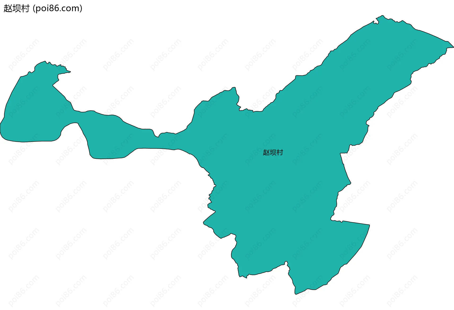 赵坝村边界地图