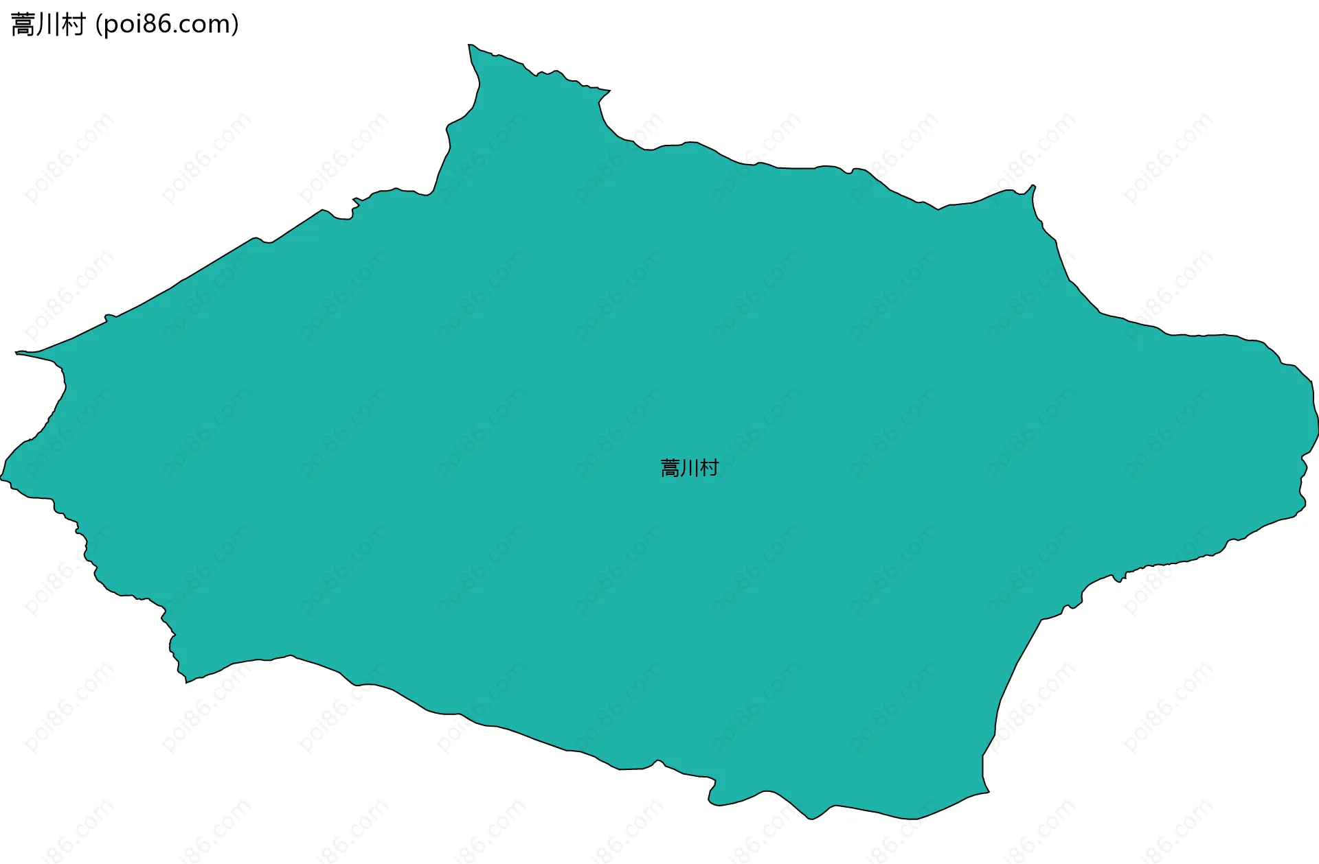 蒿川村边界地图