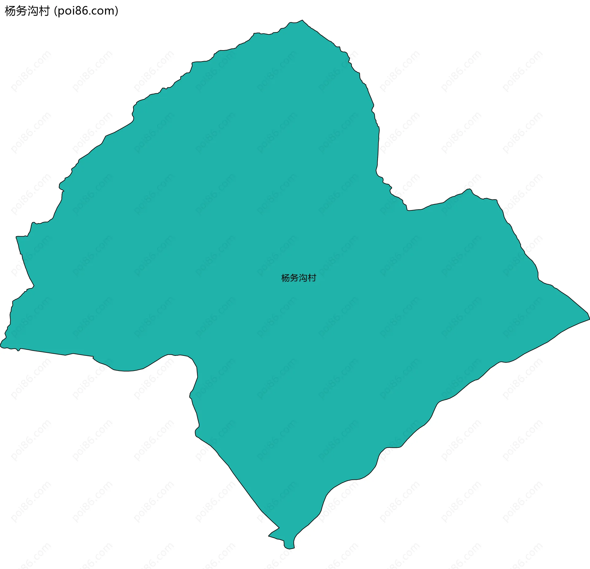 杨务沟村边界地图