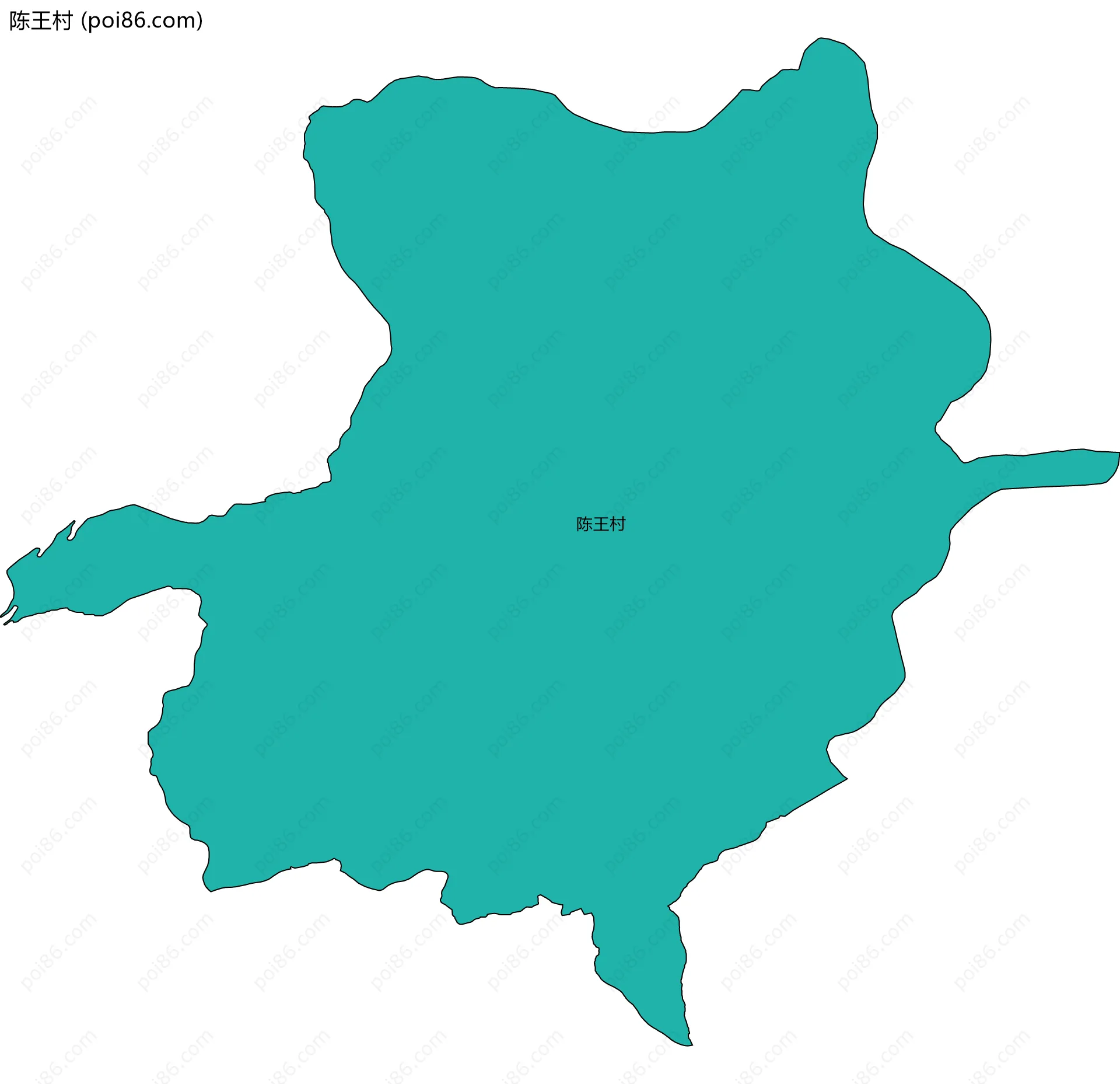 陈王村边界地图