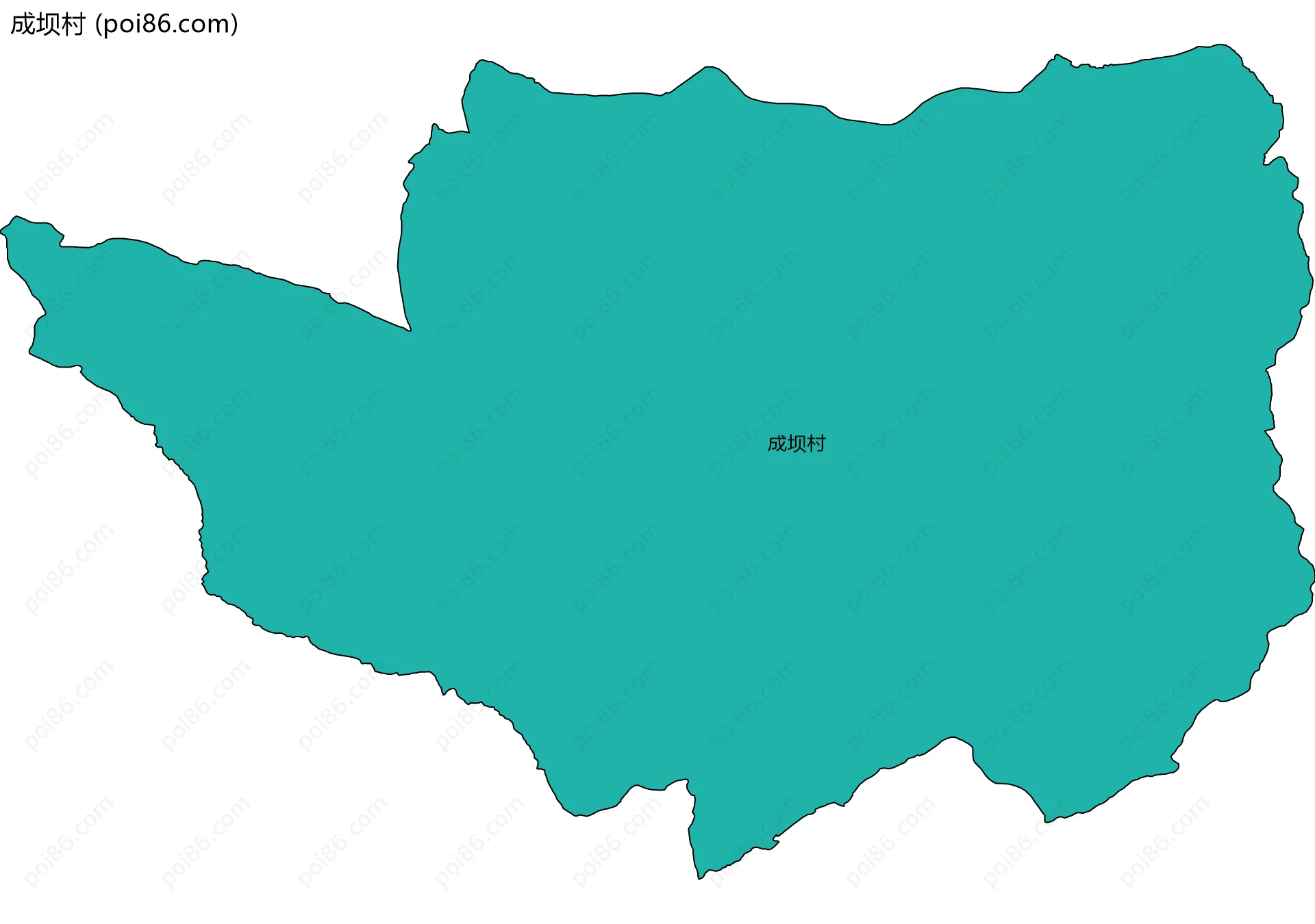 成坝村边界地图