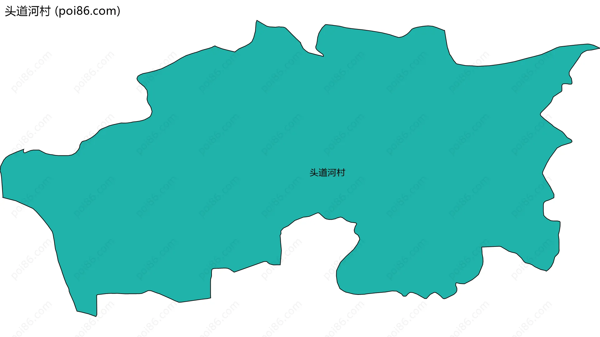 头道河村边界地图