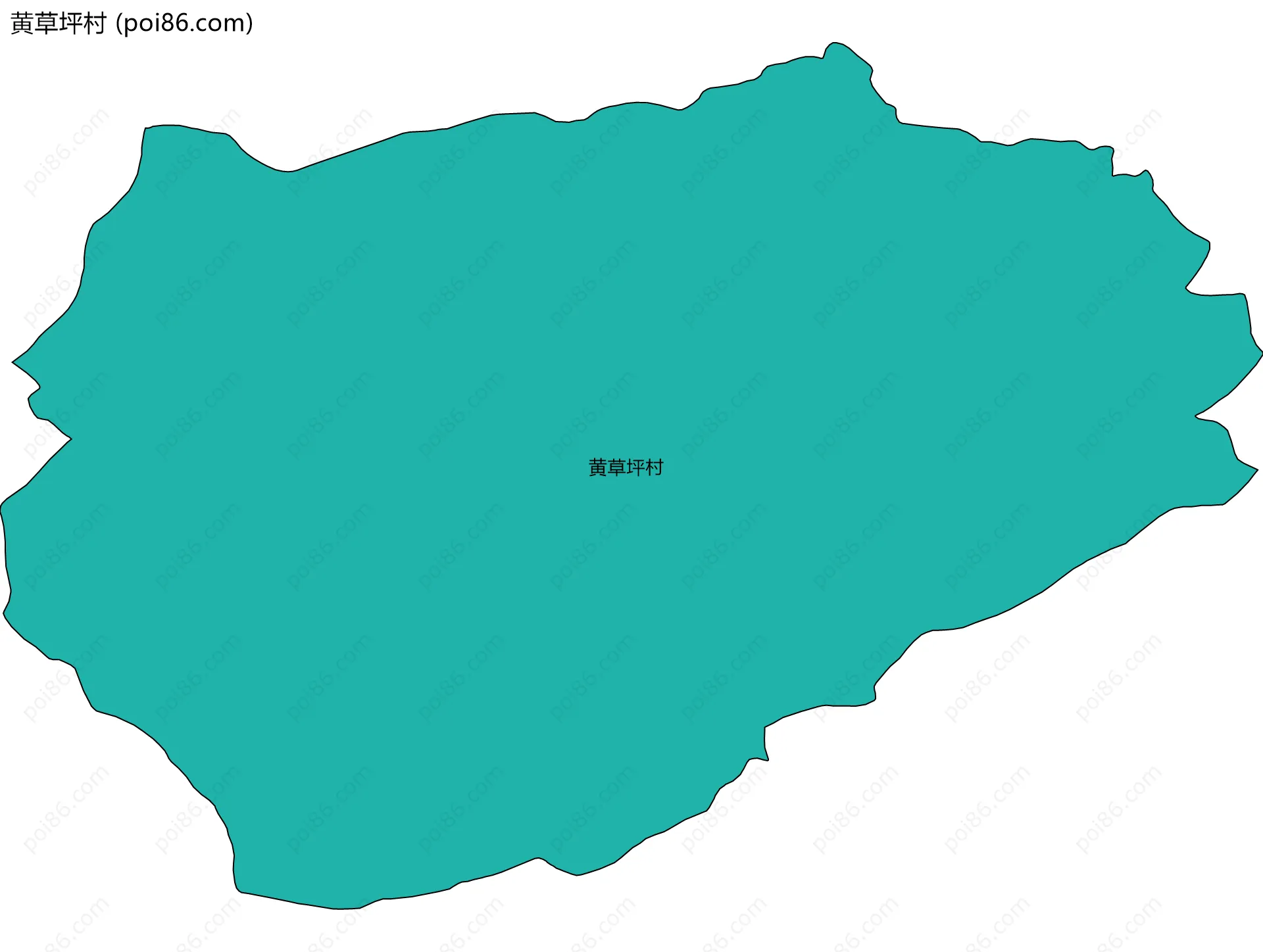 黄草坪村边界地图