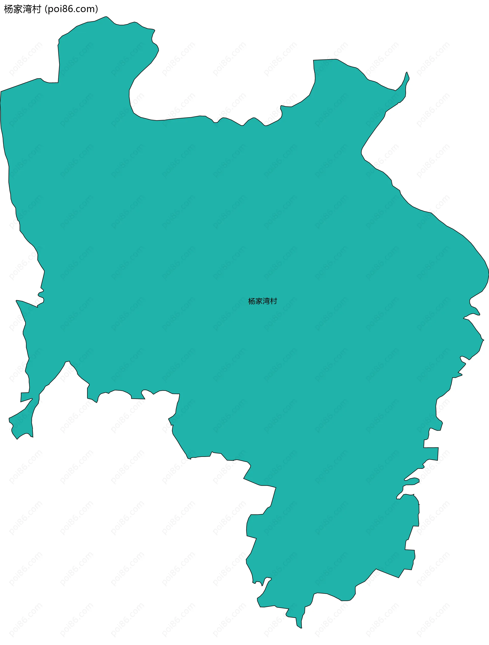 杨家湾村边界地图