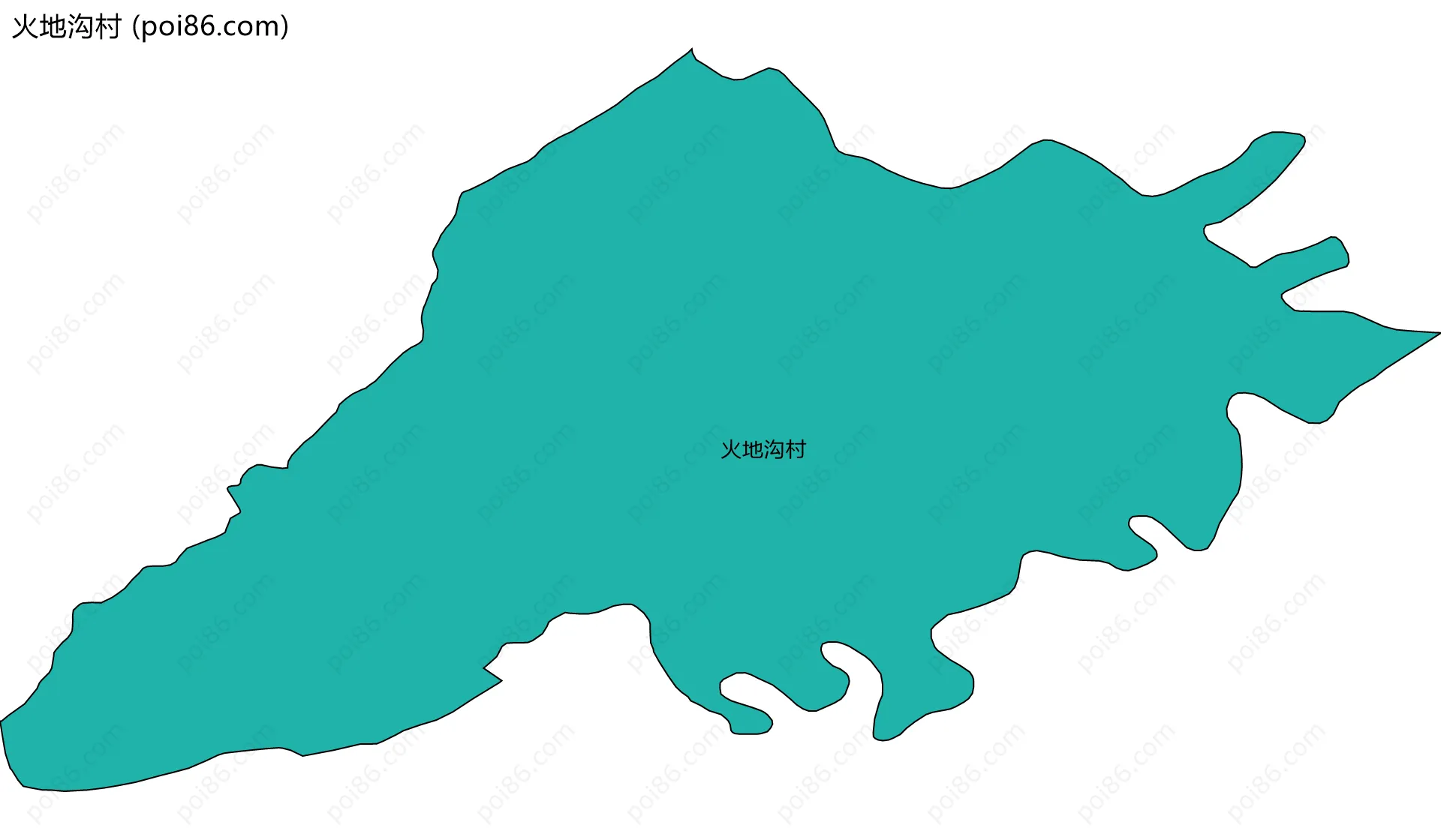 火地沟村边界地图