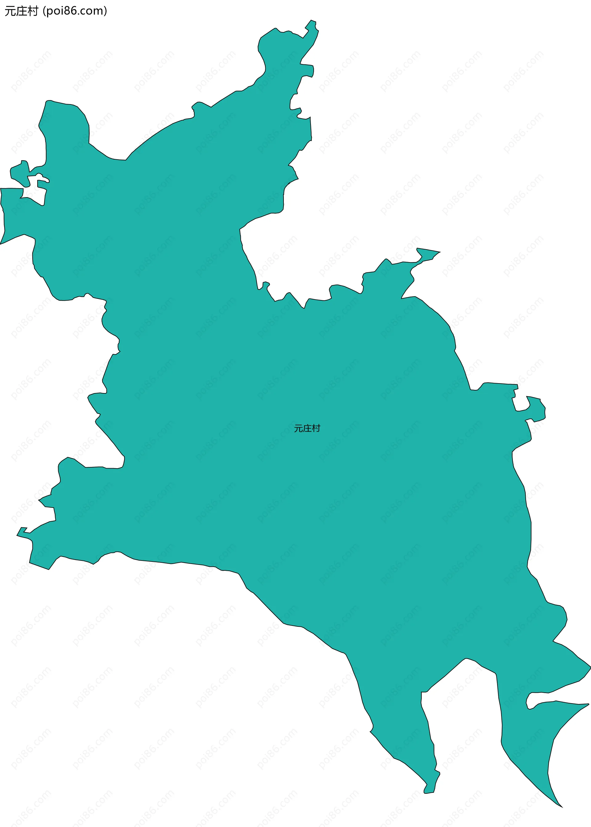 元庄村边界地图