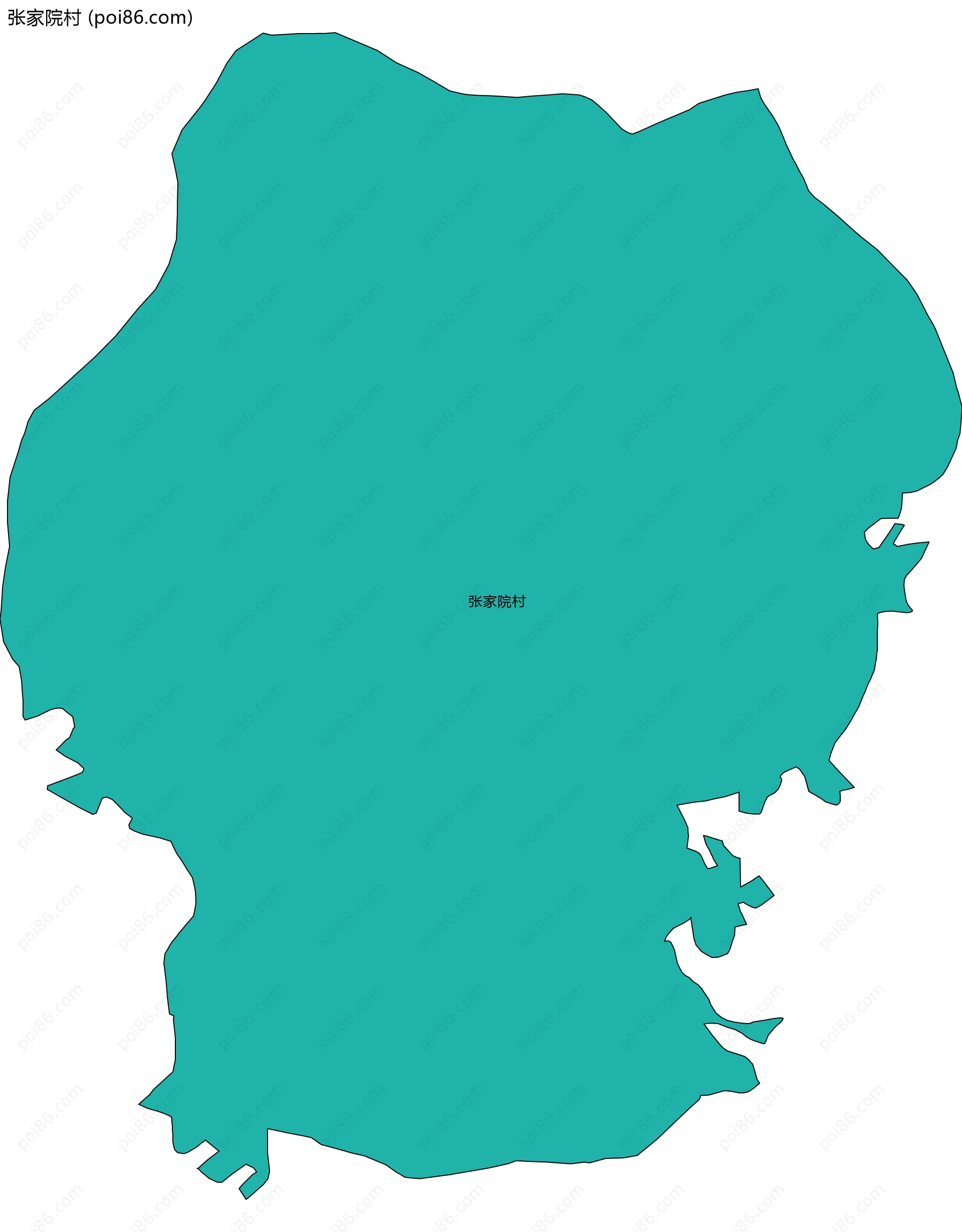 张家院村边界地图