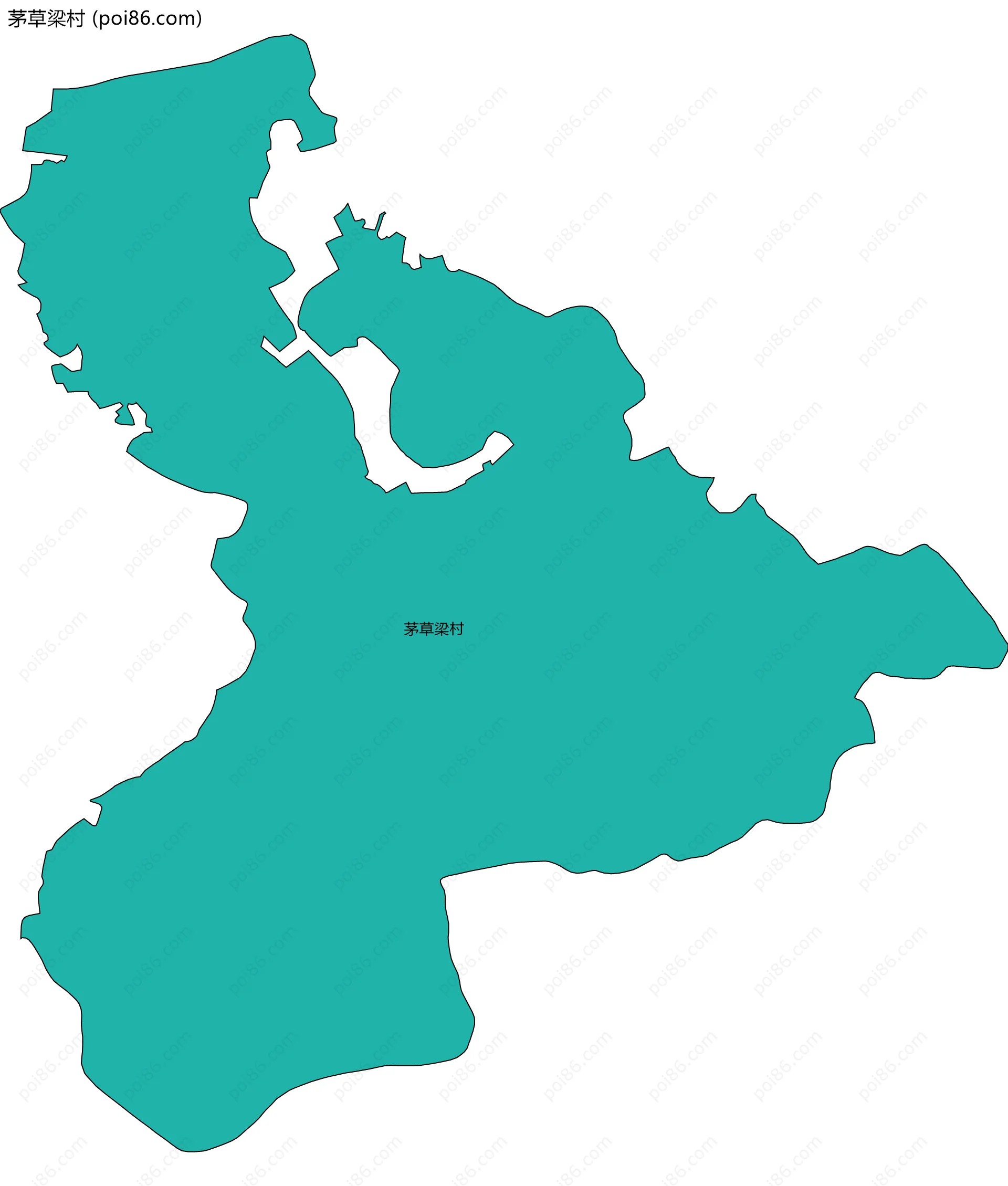 茅草梁村边界地图