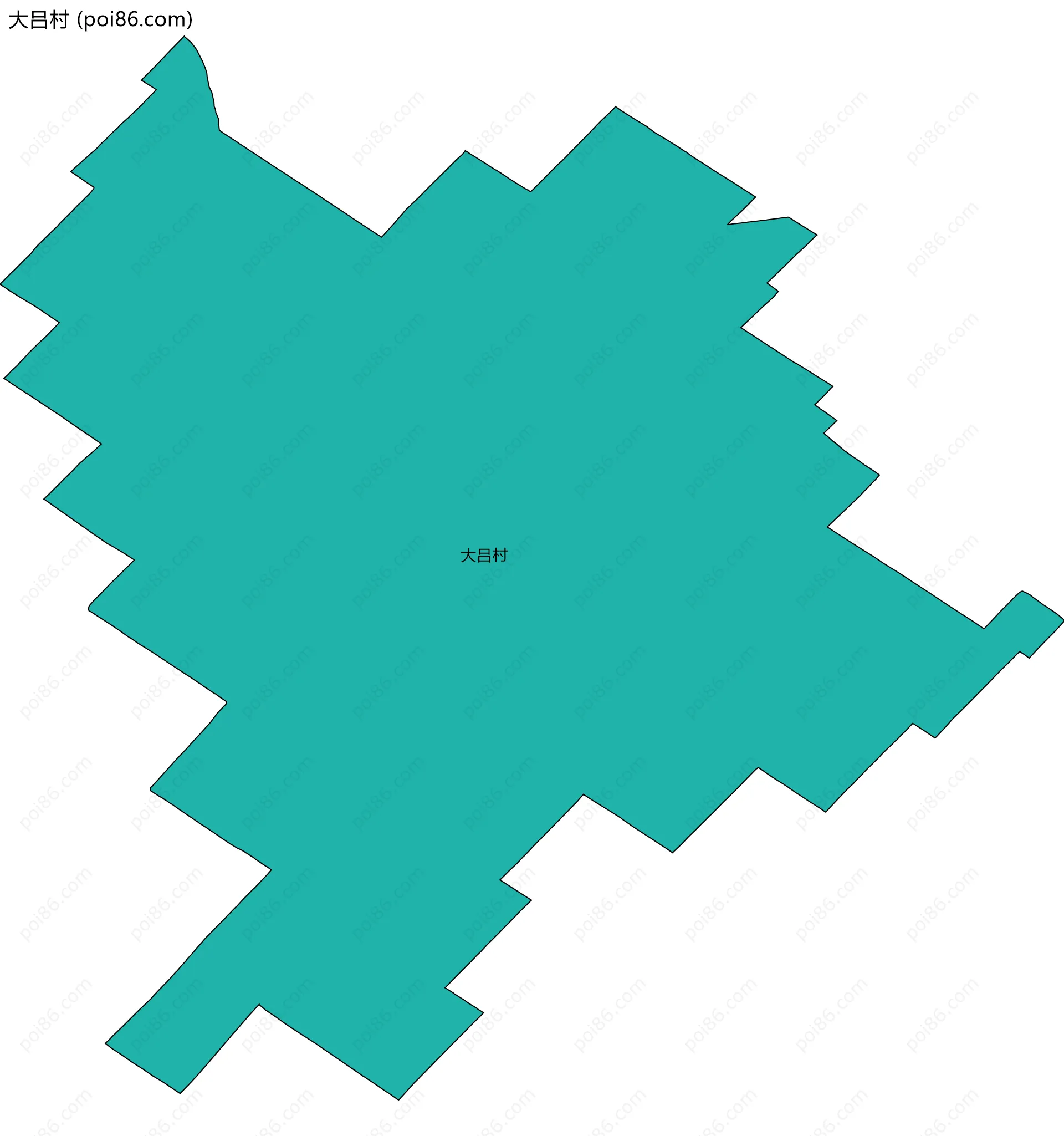 大吕村边界地图