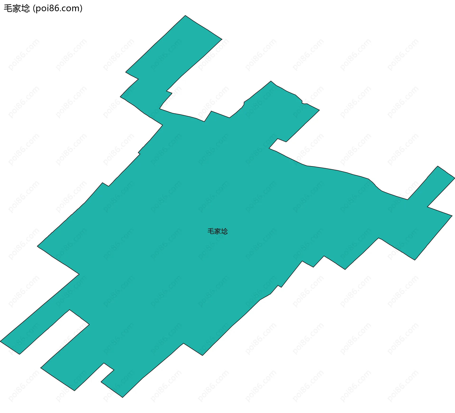 毛家埝边界地图