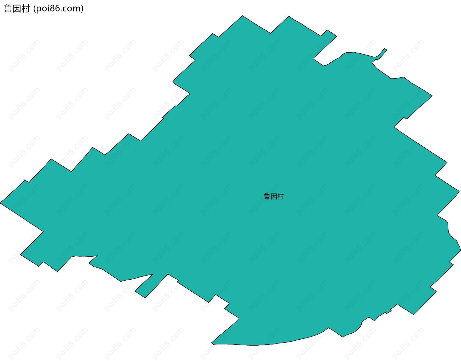 鲁因村边界地图