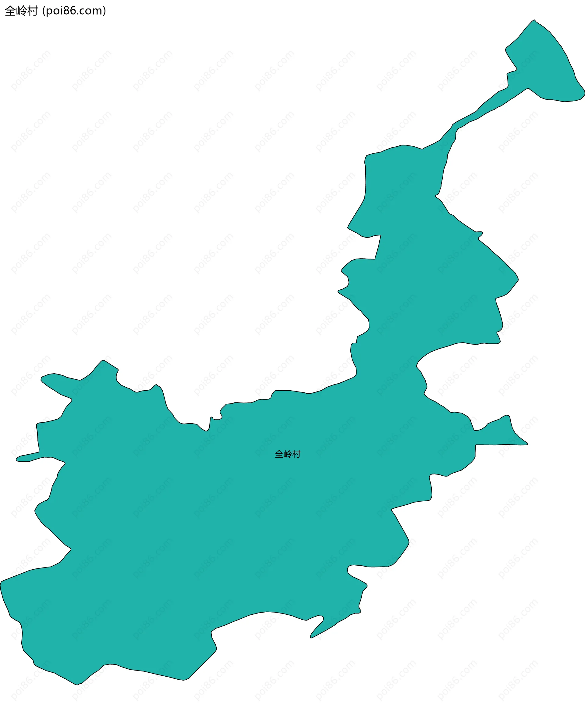 全岭村边界地图