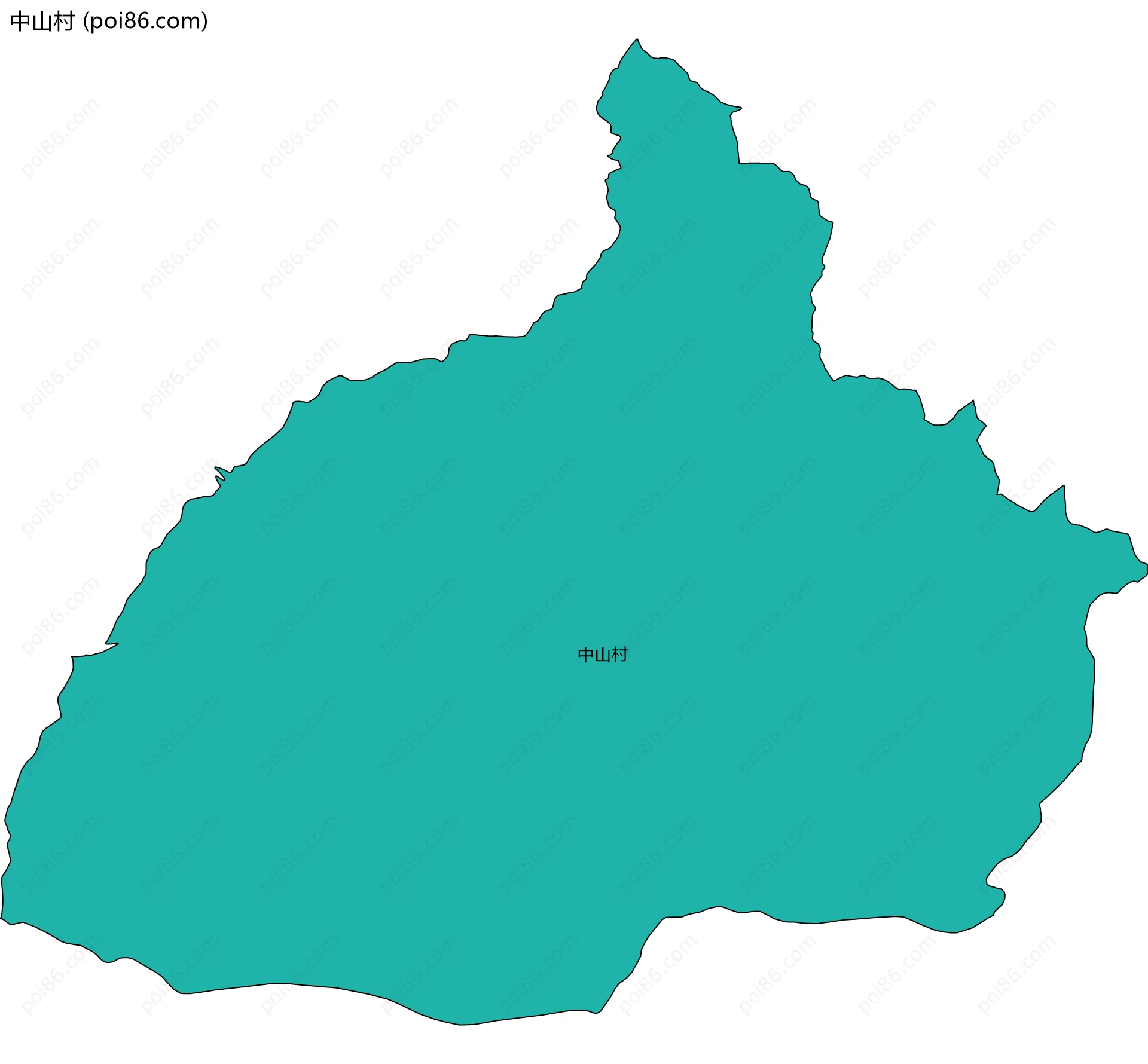 中山村边界地图