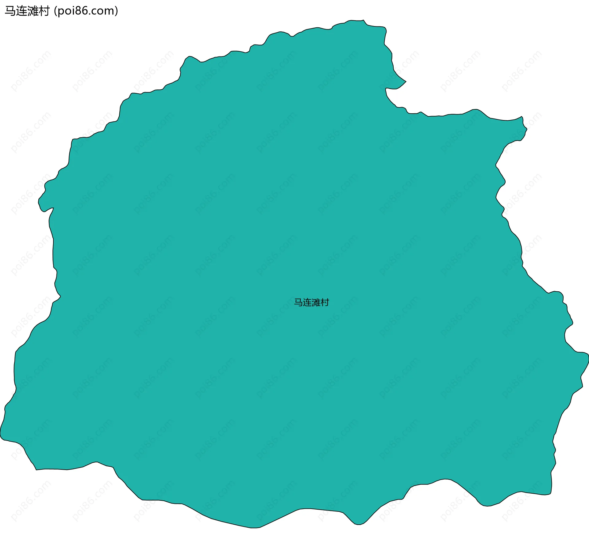 马连滩村边界地图