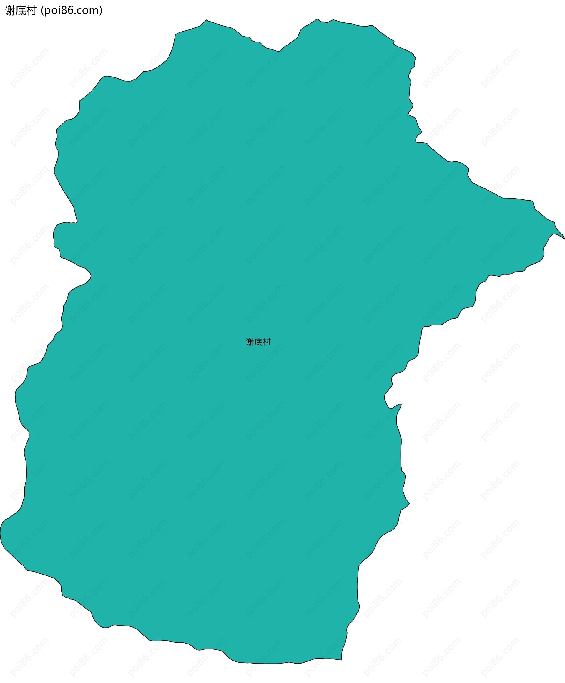 谢底村边界地图