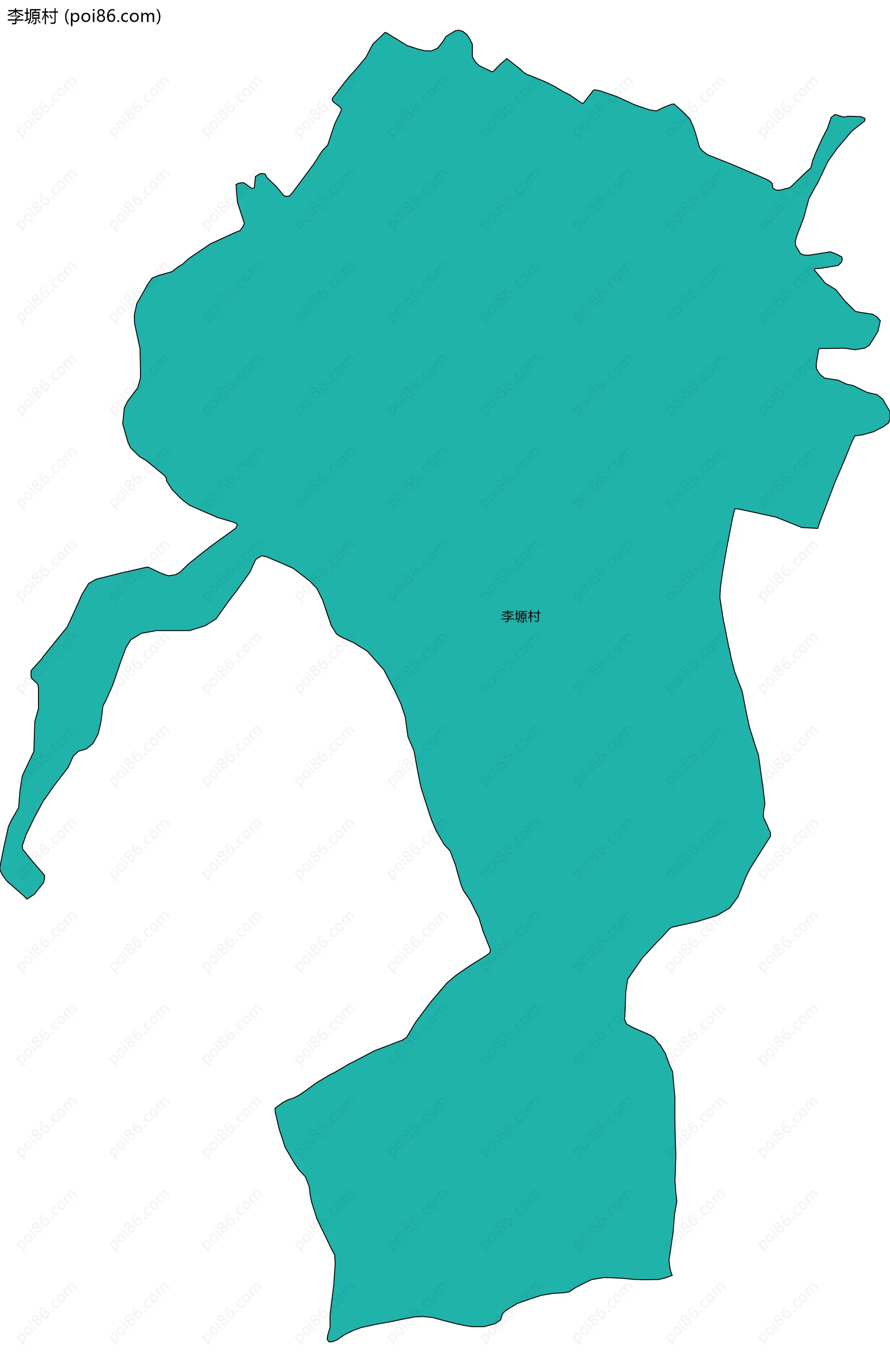 李塬村边界地图