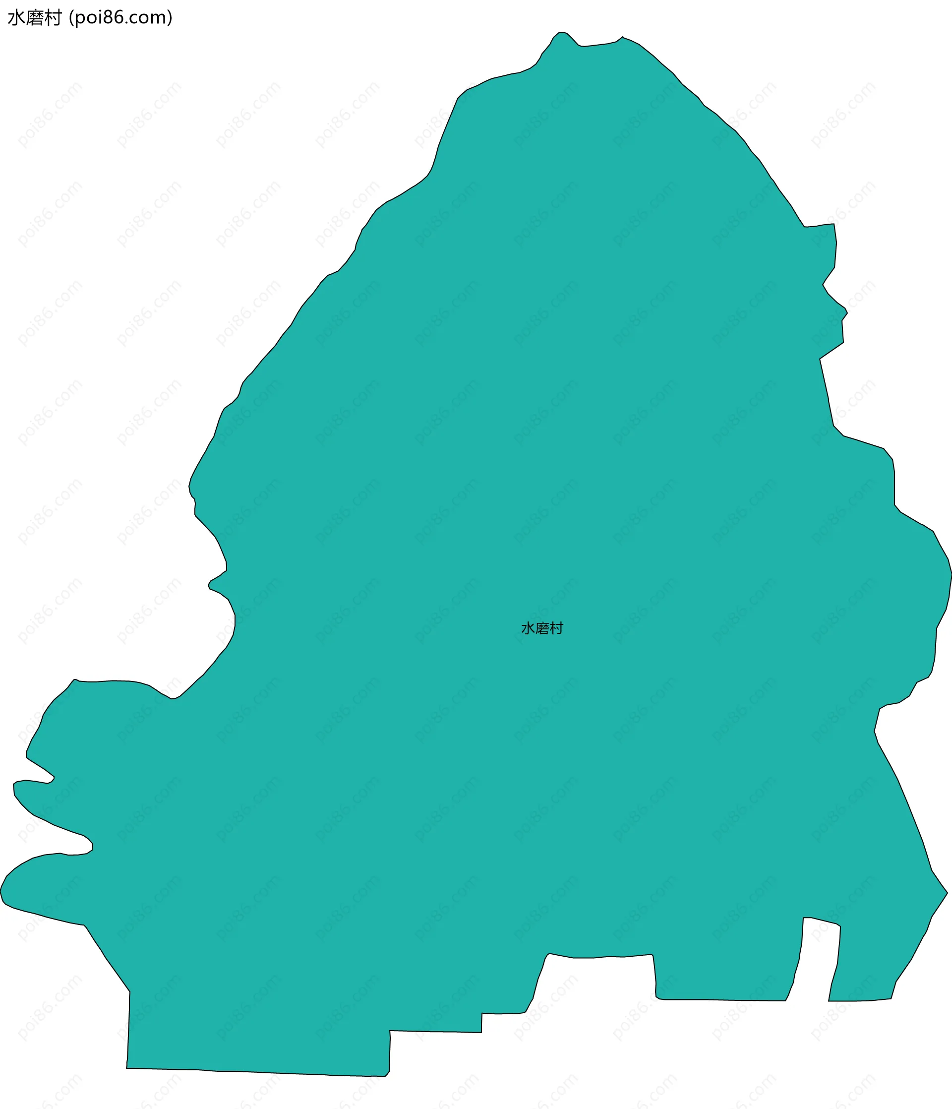 水磨村边界地图