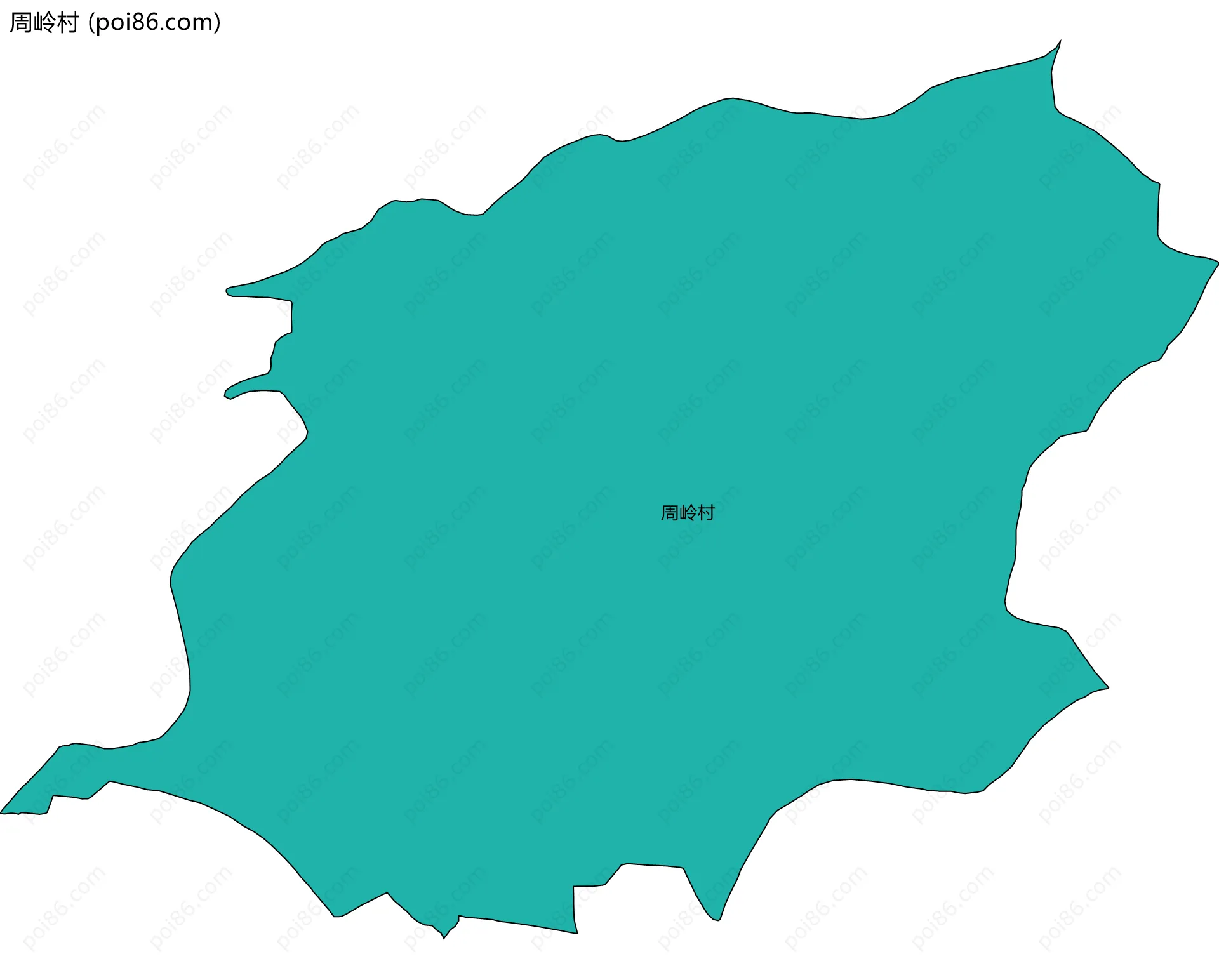 周岭村边界地图