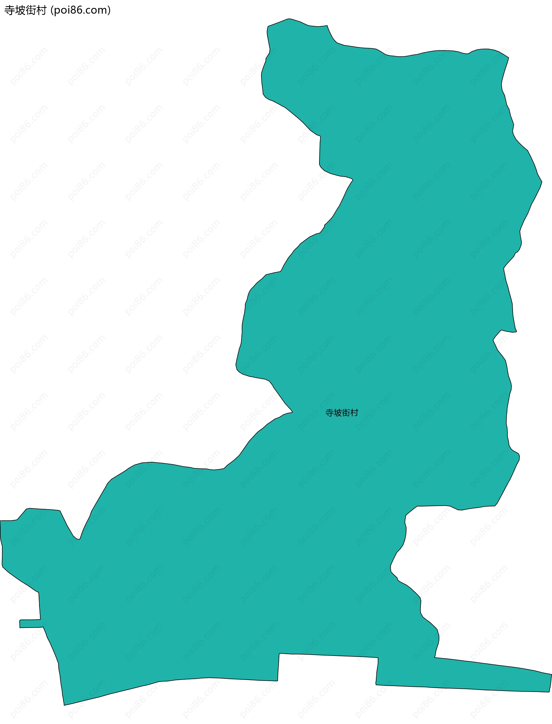 寺坡街村边界地图