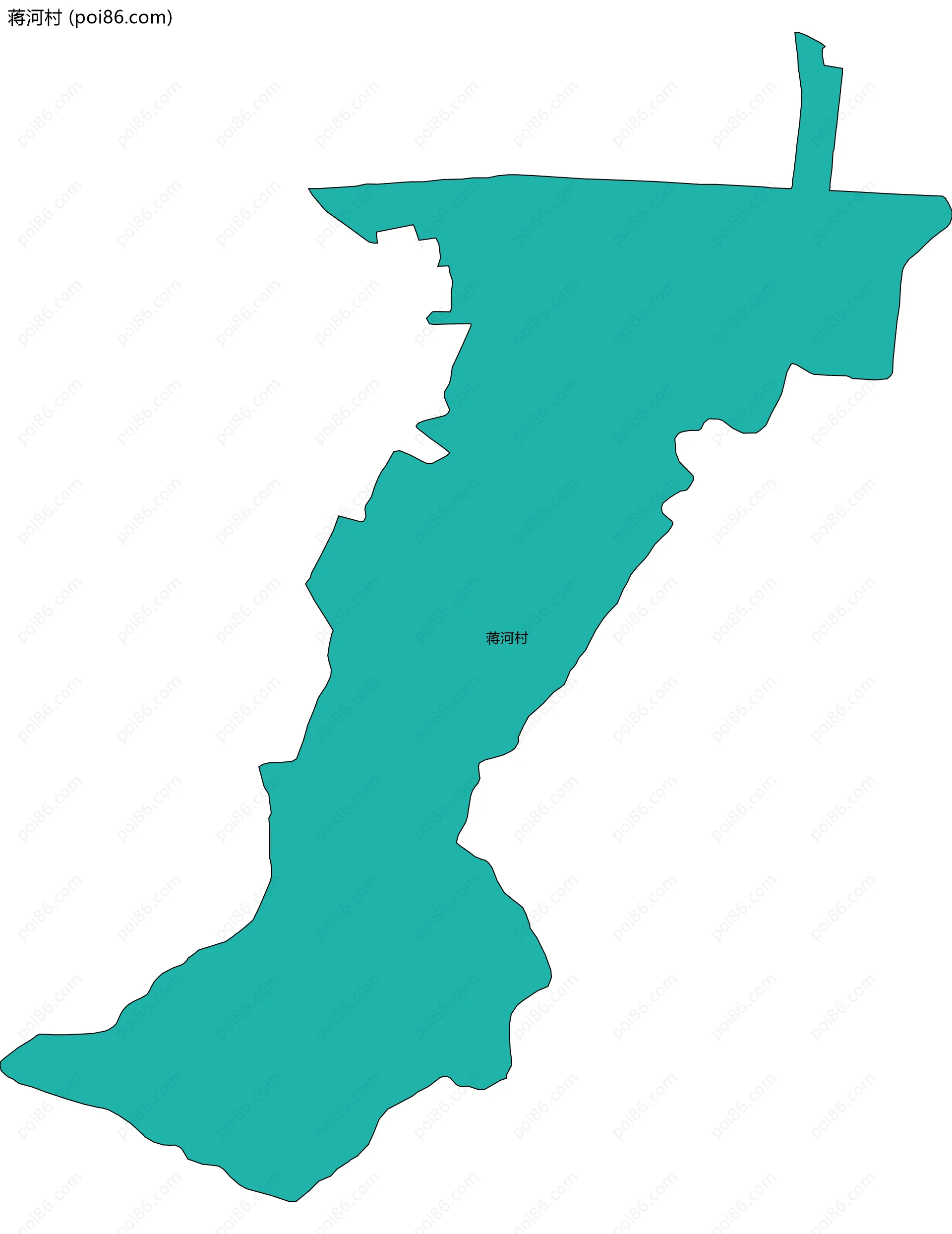 蒋河村边界地图