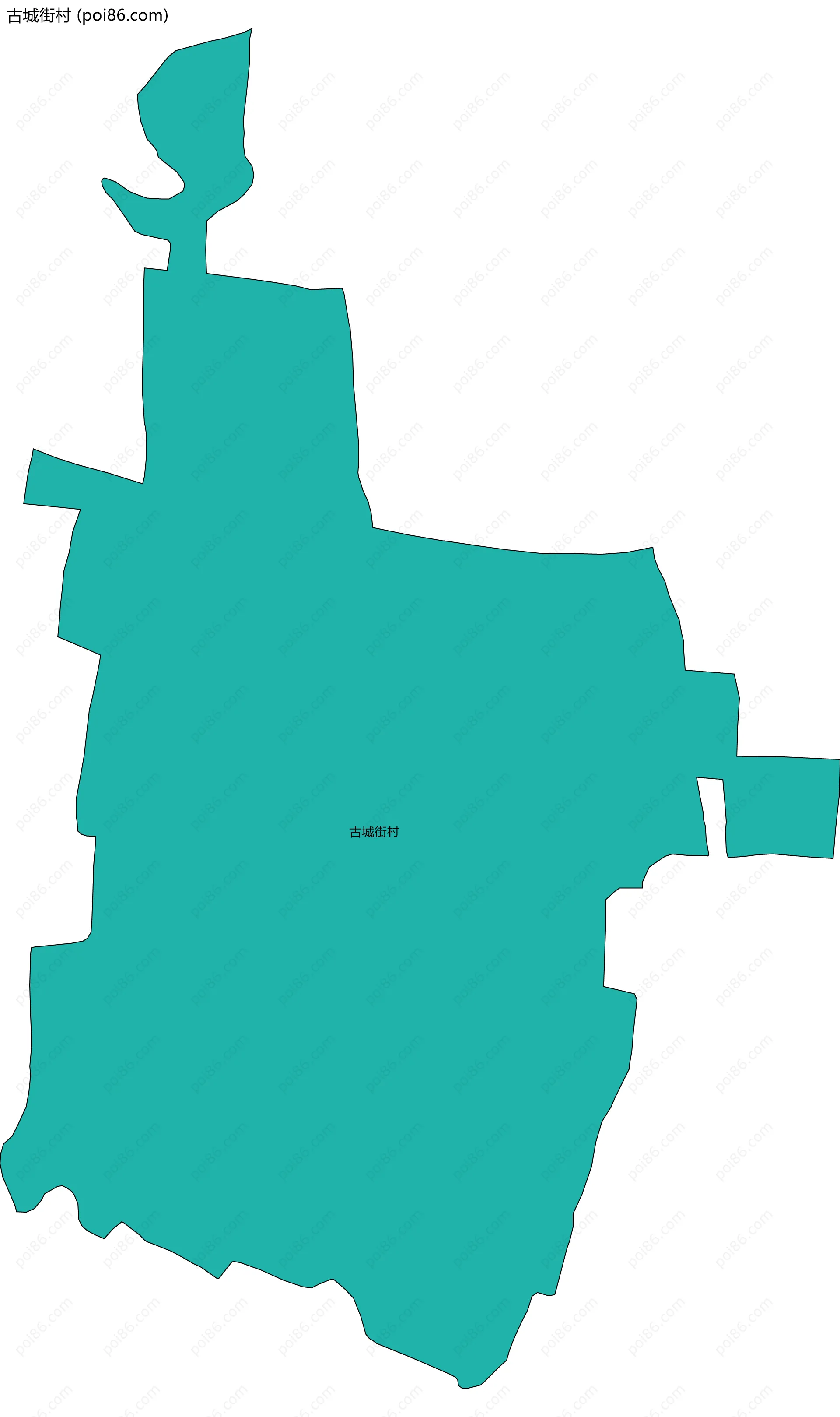 古城街村边界地图