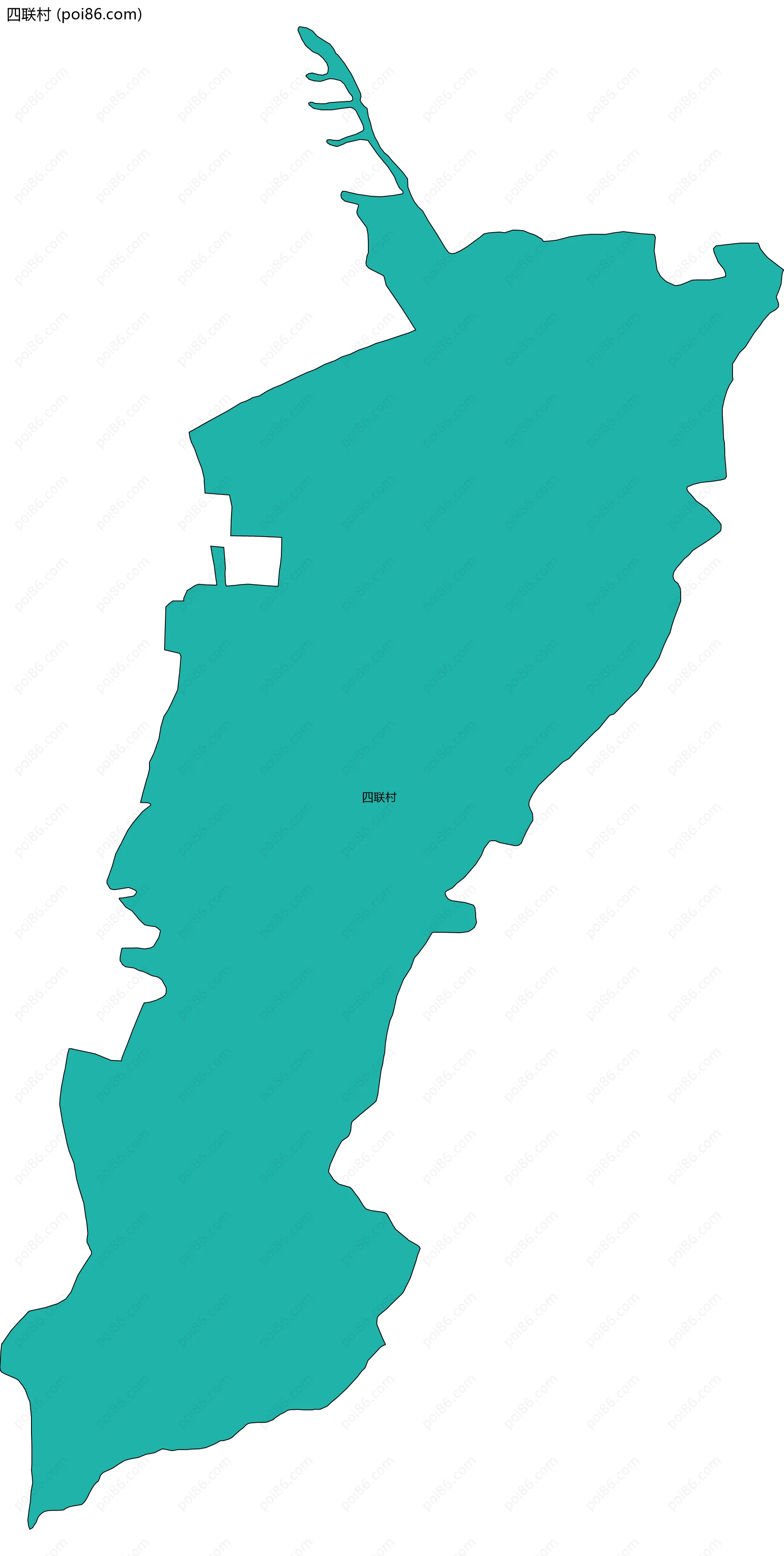 四联村边界地图