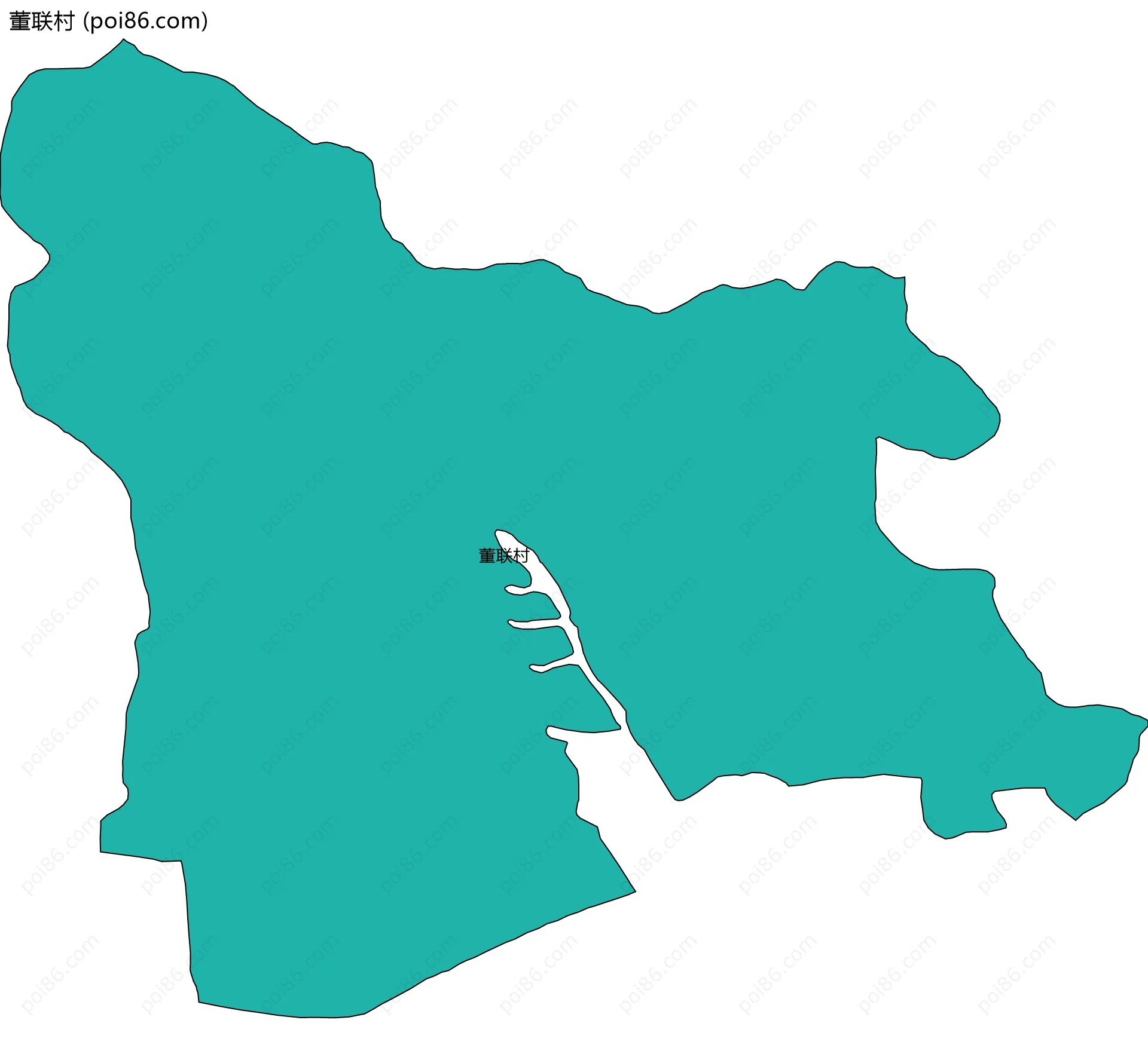 董联村边界地图