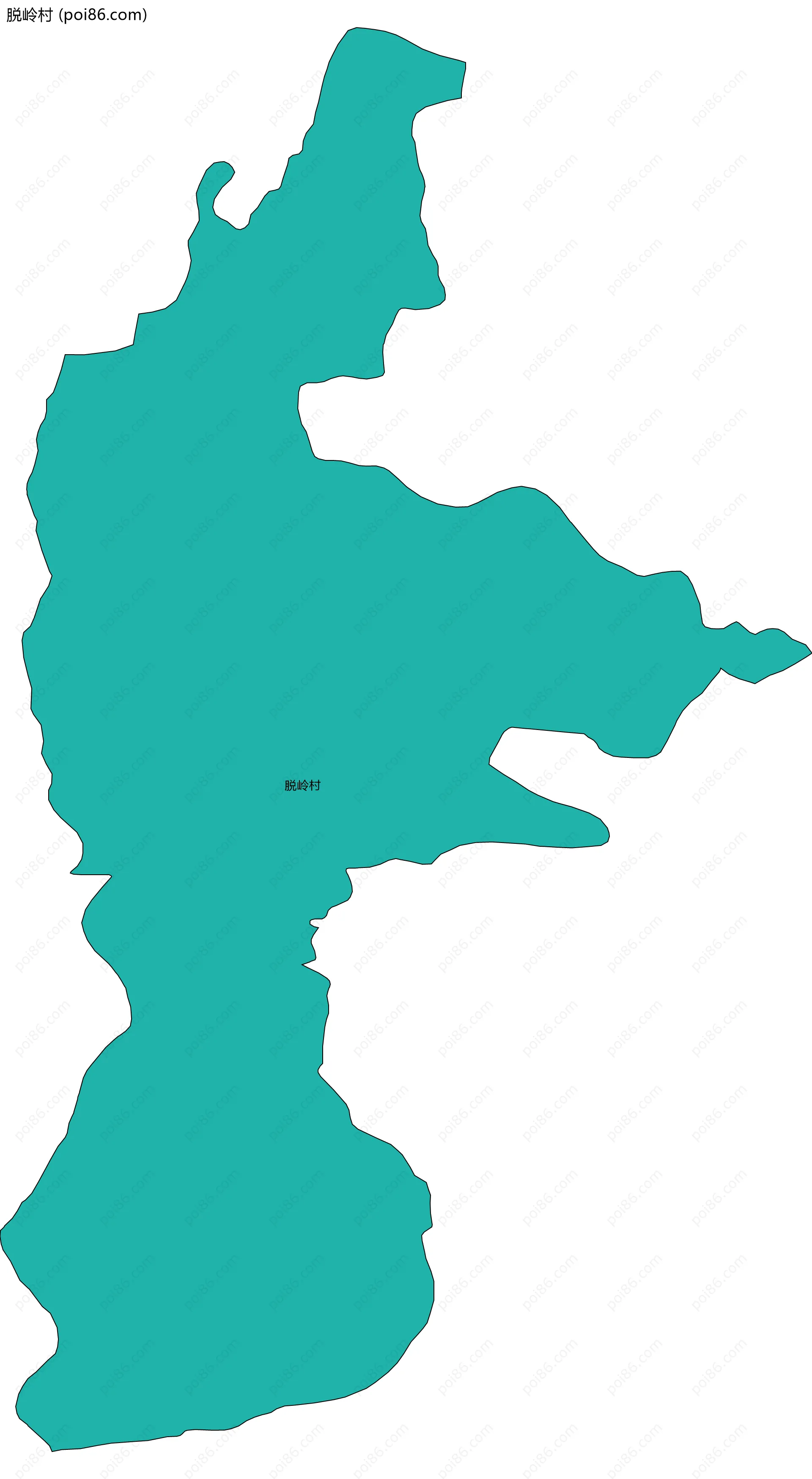 脱岭村边界地图