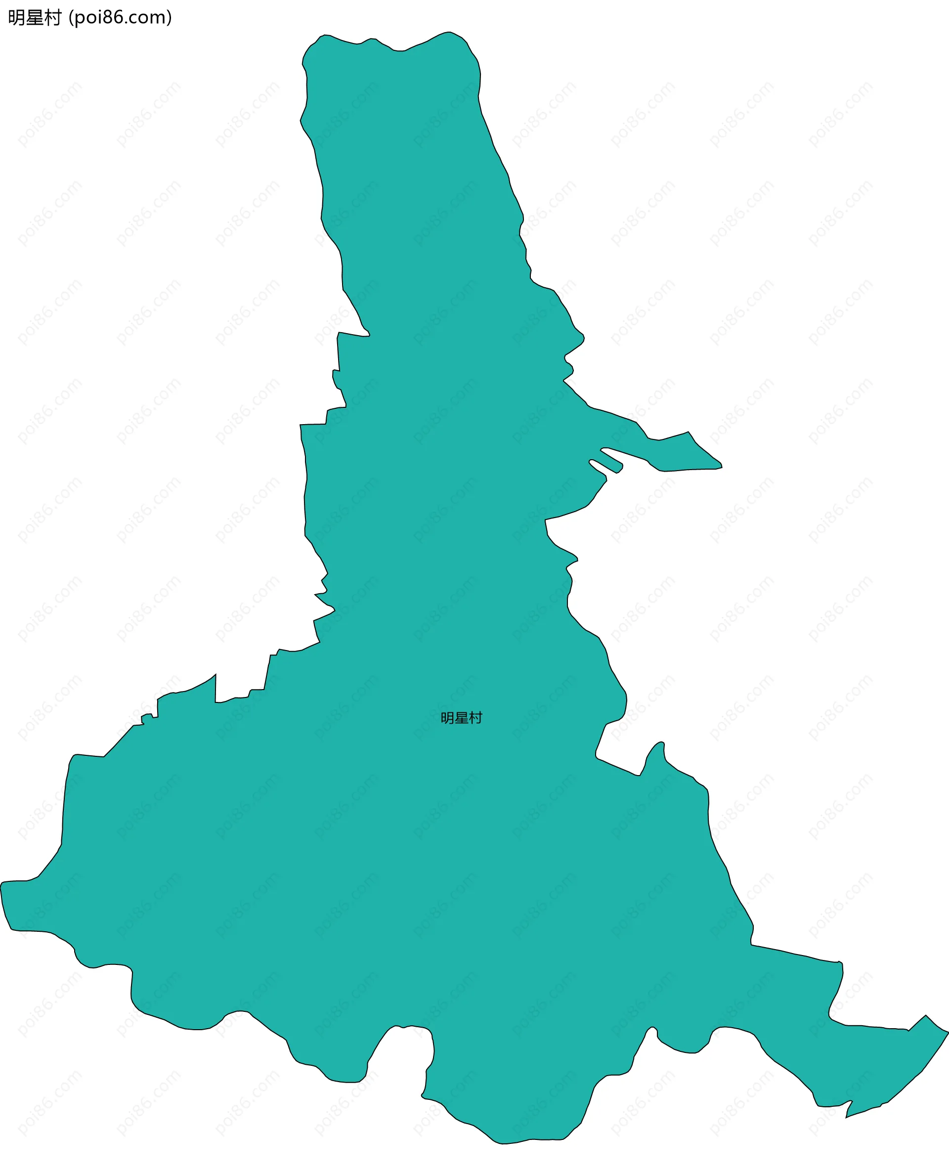 明星村边界地图